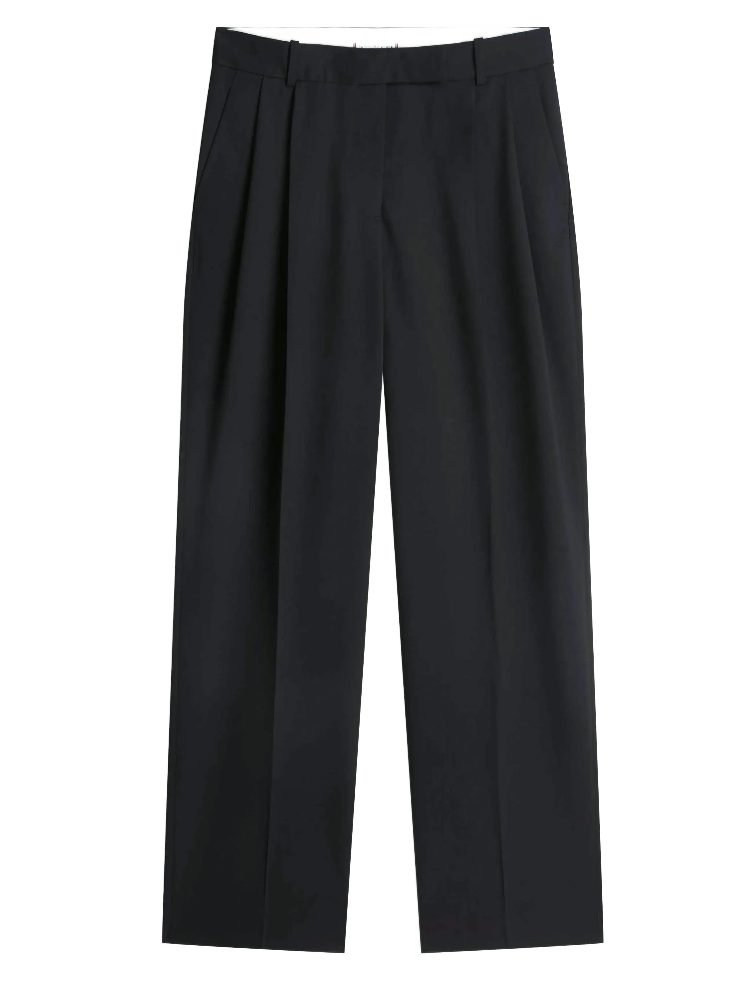 Tommy Hilfiger TIMELESS WOOL STRT PLEAT PANT - Herbstliche Kleidung - DARK NIGHT NAVY / navy