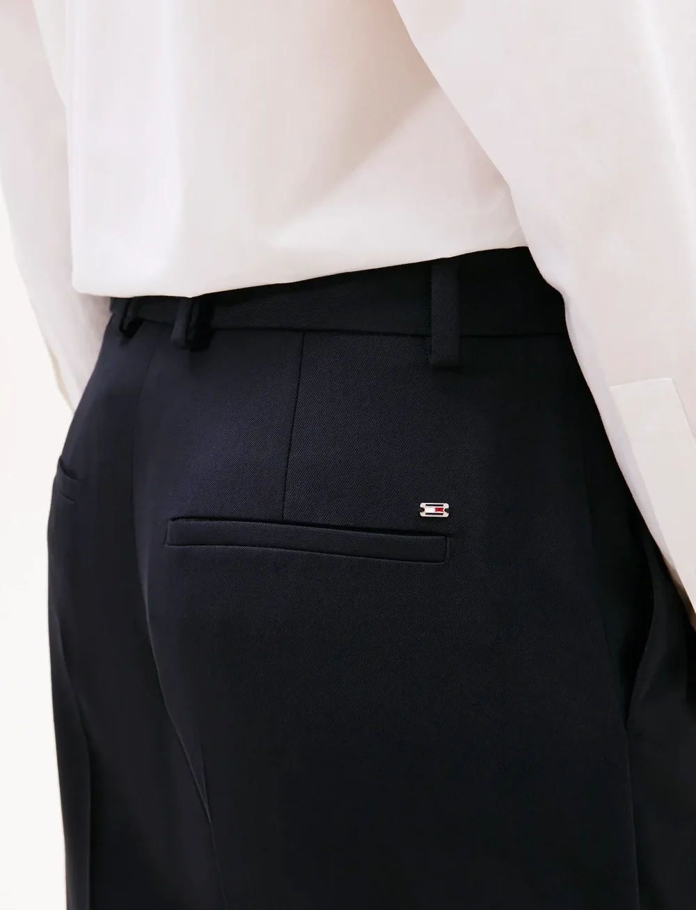 Tommy Hilfiger - TIMELESS WOOL STRT PLEAT PANT - bukser med brede ben - dark night navy - 5