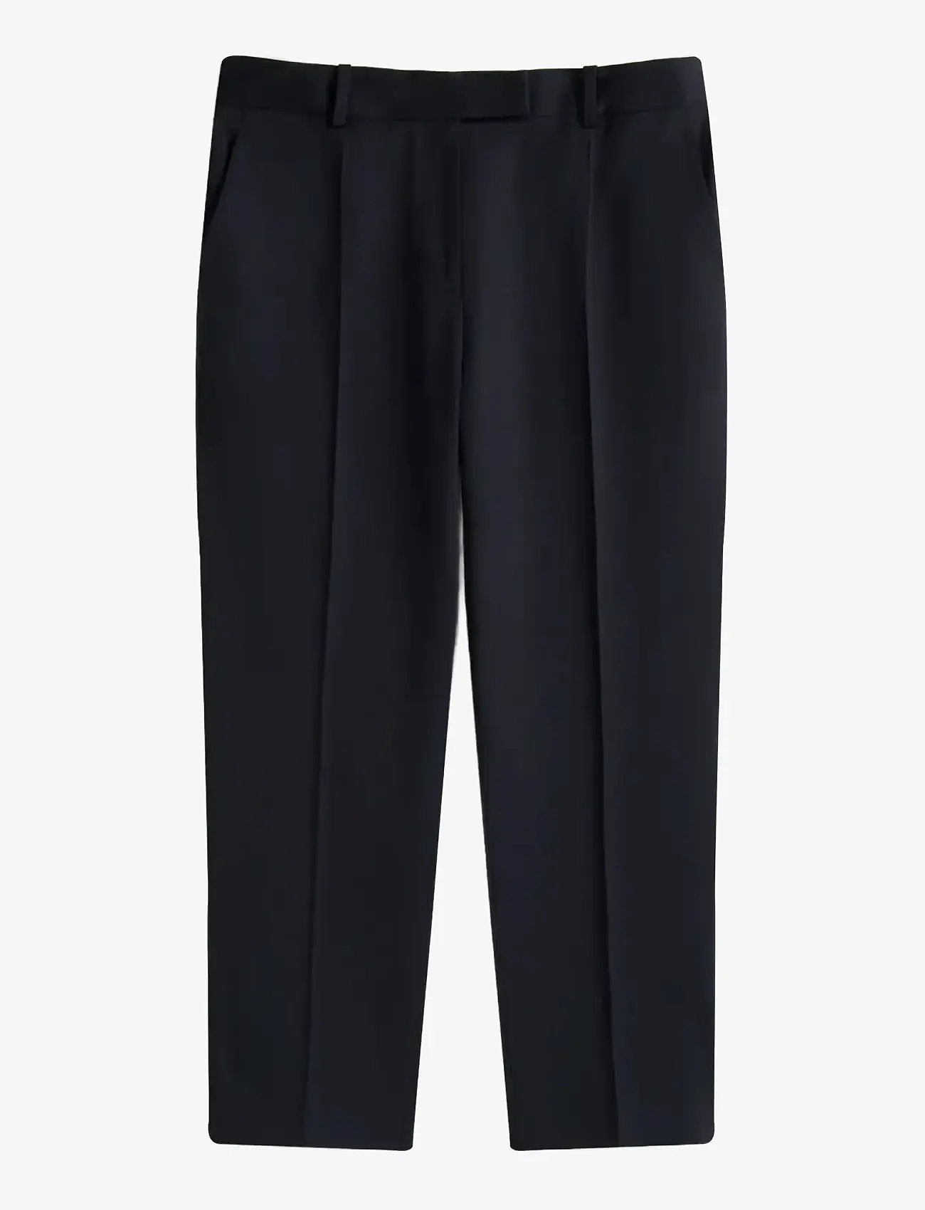 Tommy Hilfiger - TIMELESS WOOL SLIM STRT PANT - slim fit bukser - black - 1