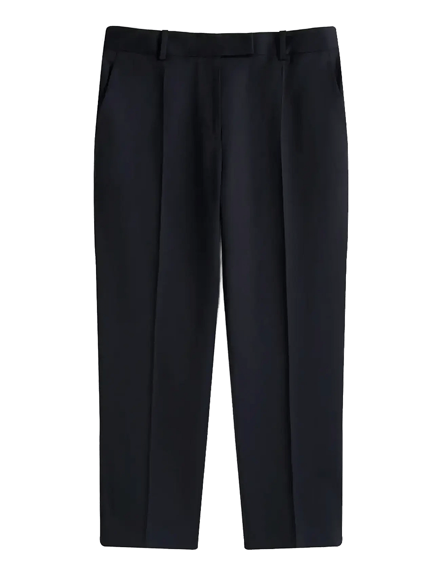 Tommy Hilfiger - TIMELESS WOOL SLIM STRT PANT - slim-fit hosen - black - 1