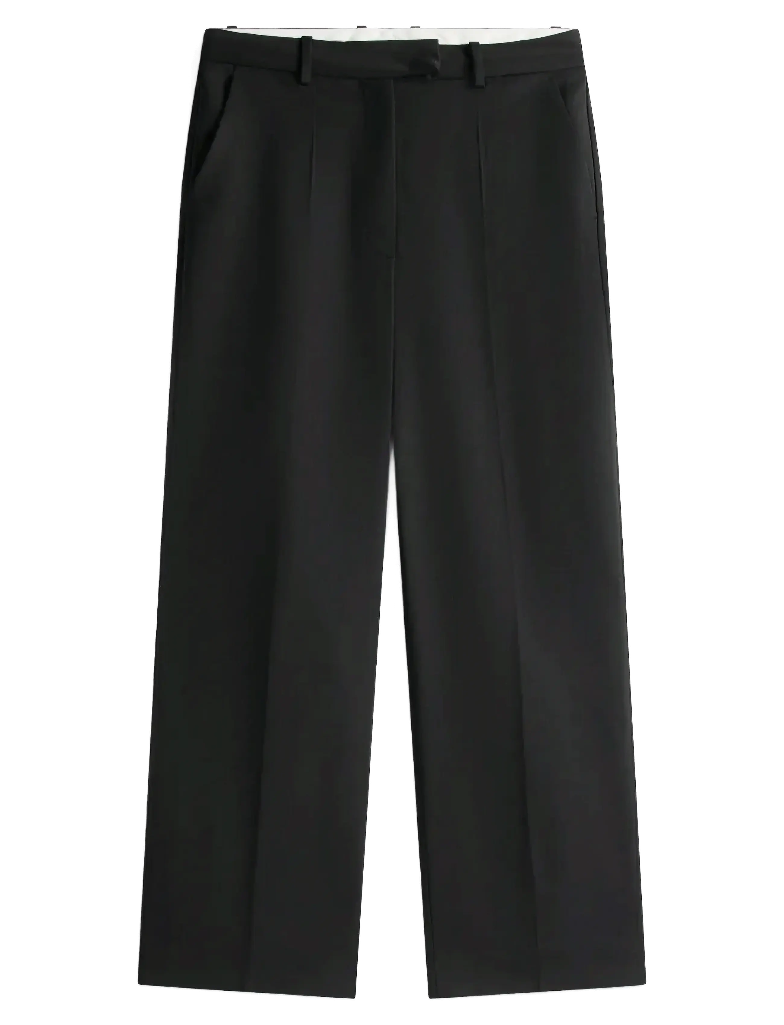 Tommy Hilfiger TIMELESS WOOL LOOSE STRT PANT - Formell - BLACK / black