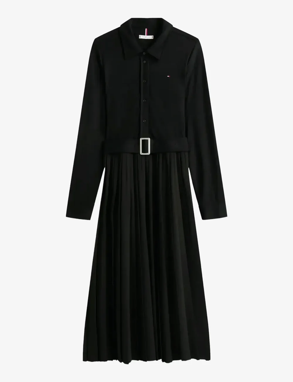 Tommy Hilfiger - INTERLOCK MIX MEDIA POLO DRS LS - särkkleidid - black - 1