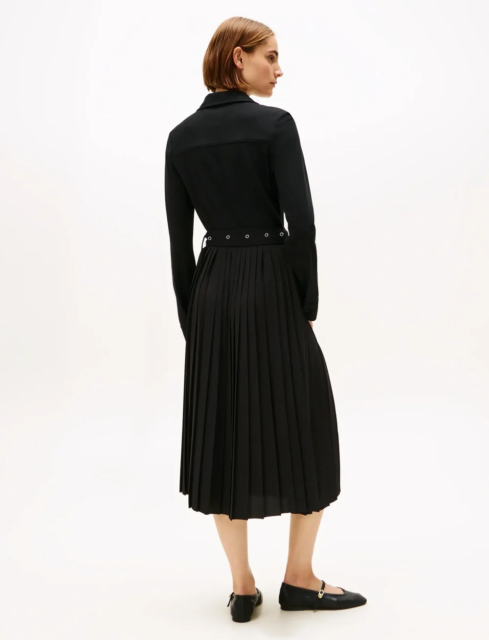 Tommy Hilfiger - INTERLOCK MIX MEDIA POLO DRS LS - särkkleidid - black - 4