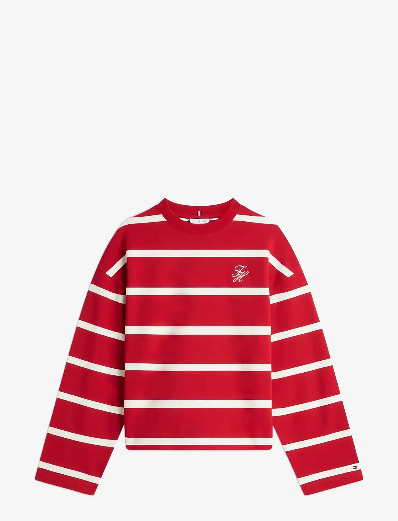 Tommy Hilfiger - TH SCRIPT MDRN TERRY SWTSHRT - vardagsstil - primary red  calico stp - 1