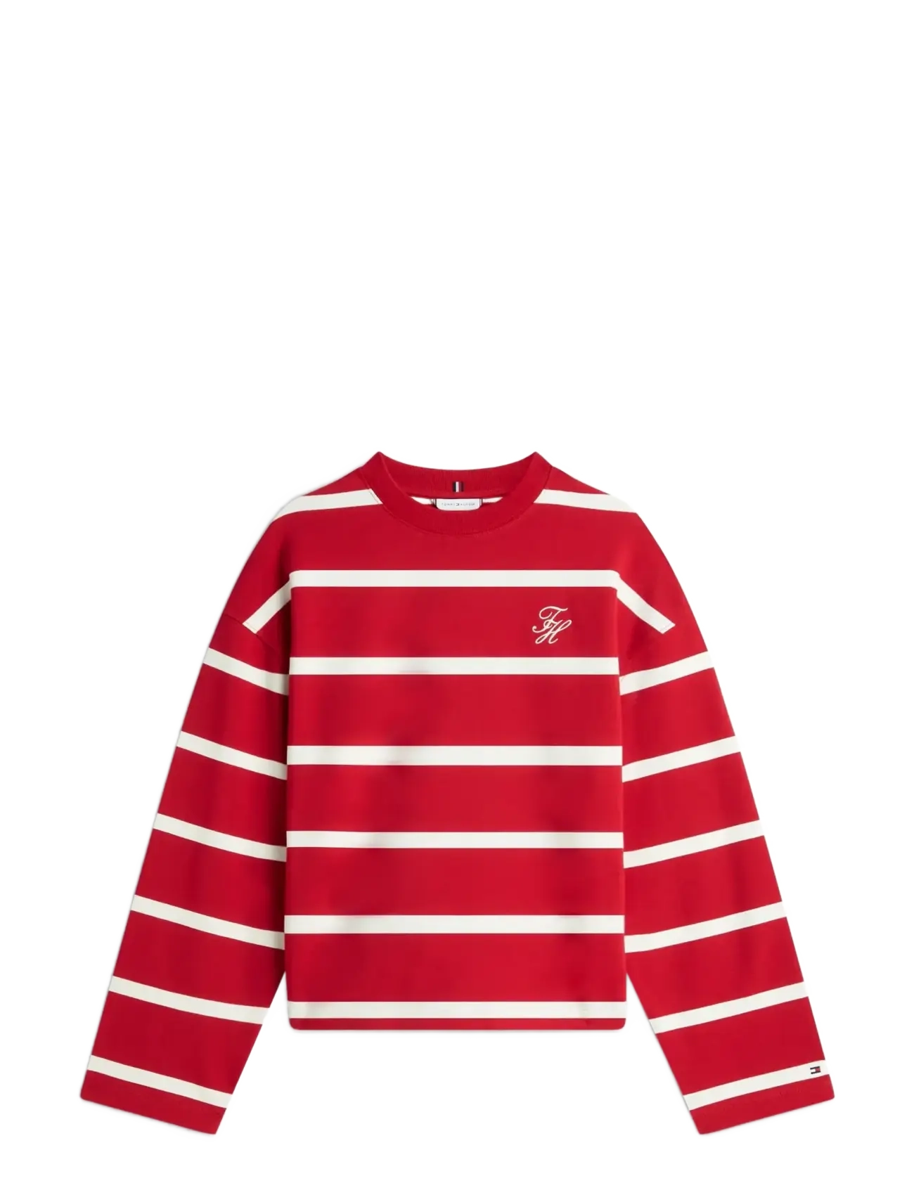 Tommy Hilfiger TH SCRIPT MDRN TERRY SWTSHRT - Sweatshirts - PRIMARY RED  CALICO STP / red