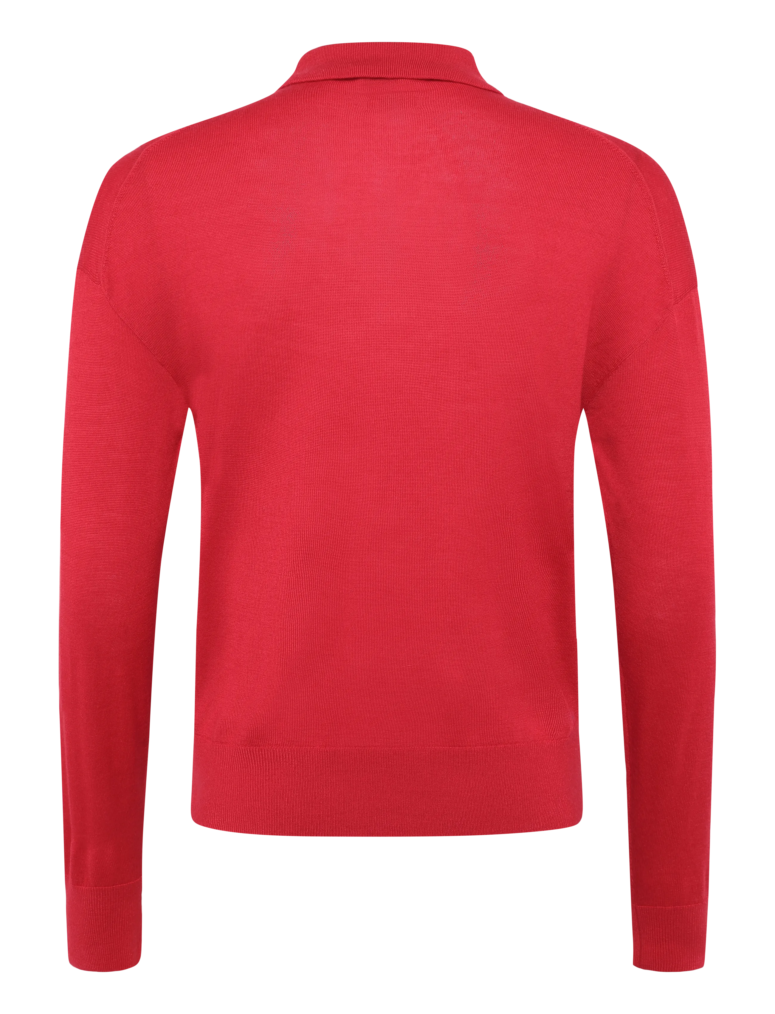 Tommy Hilfiger - MERINO SILK LS POLO-NK SWEATER - primary red - 1