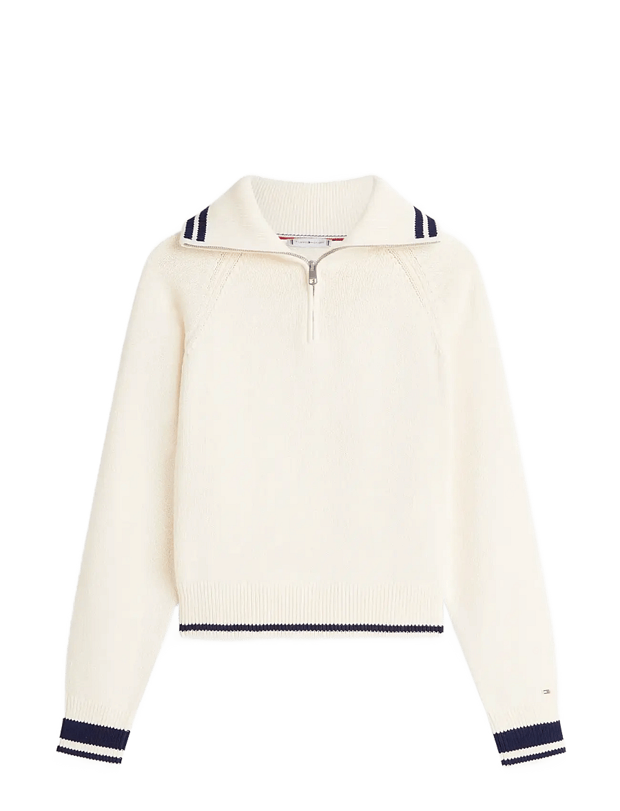 Tommy Hilfiger - VARSITY RLXD 1/2 ZIP LS SWEATER - gebreide truien - calico - 1