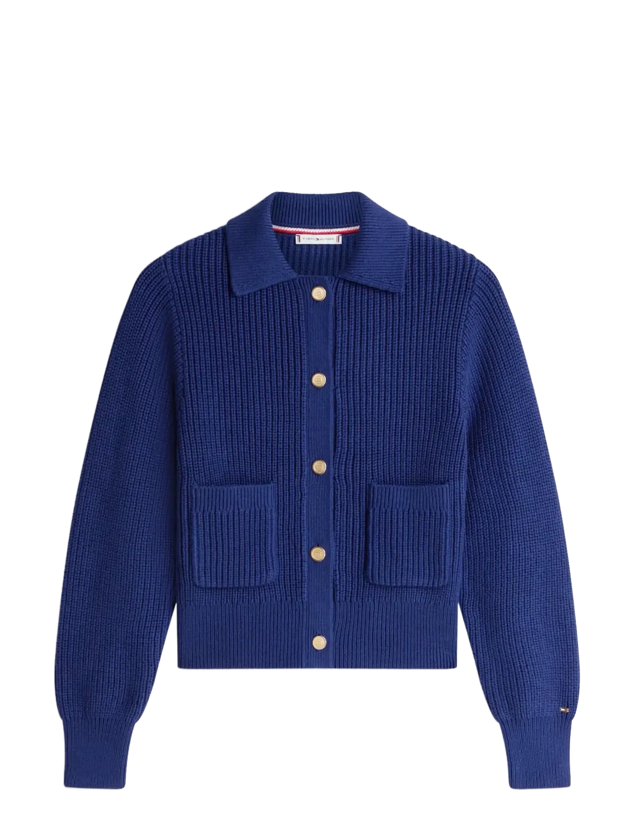 Tommy Hilfiger GOLD BTN UTILITY LS POLO CARDI - Koftor - PREPPY NAVY / blue