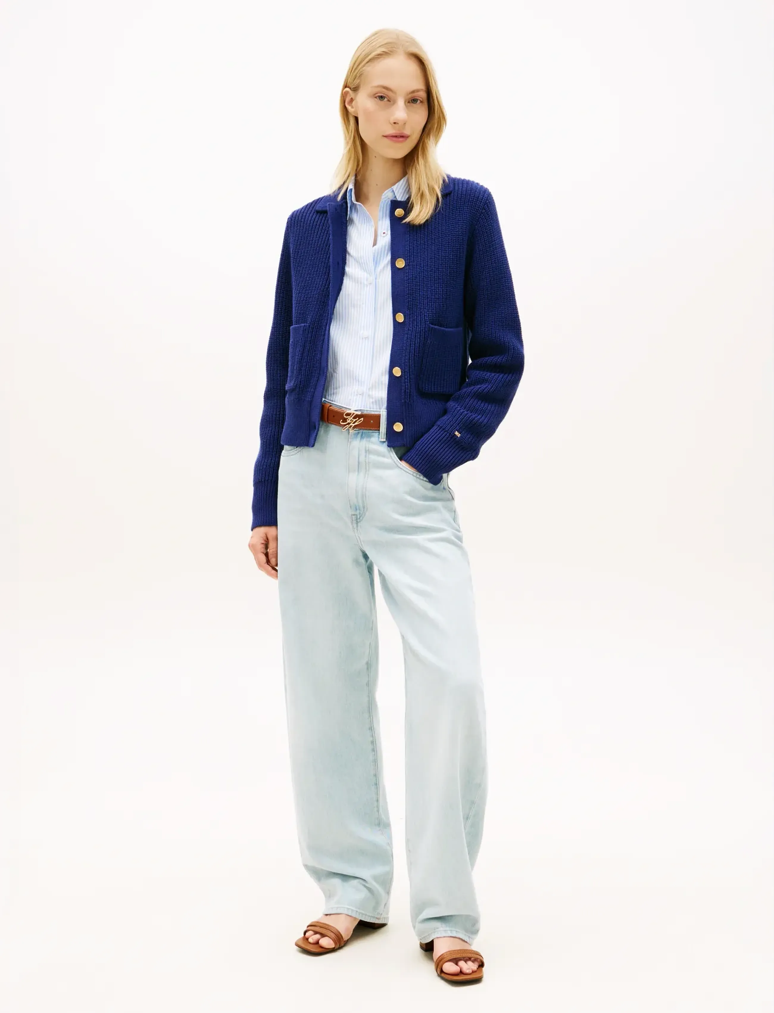 Tommy Hilfiger - GOLD BTN UTILITY LS POLO CARDI - strickjacken - preppy navy - 3