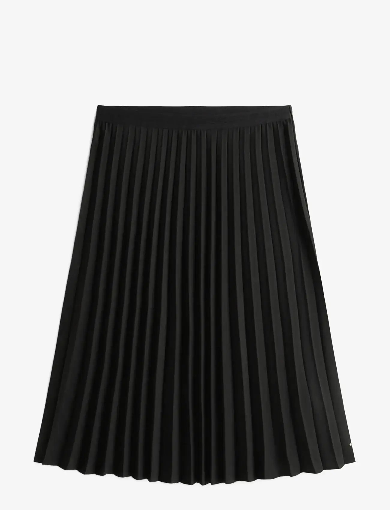 Tommy Hilfiger - FLUID PLEATED PULL ON MIDI SKIRT - faltenröcke - black - 1