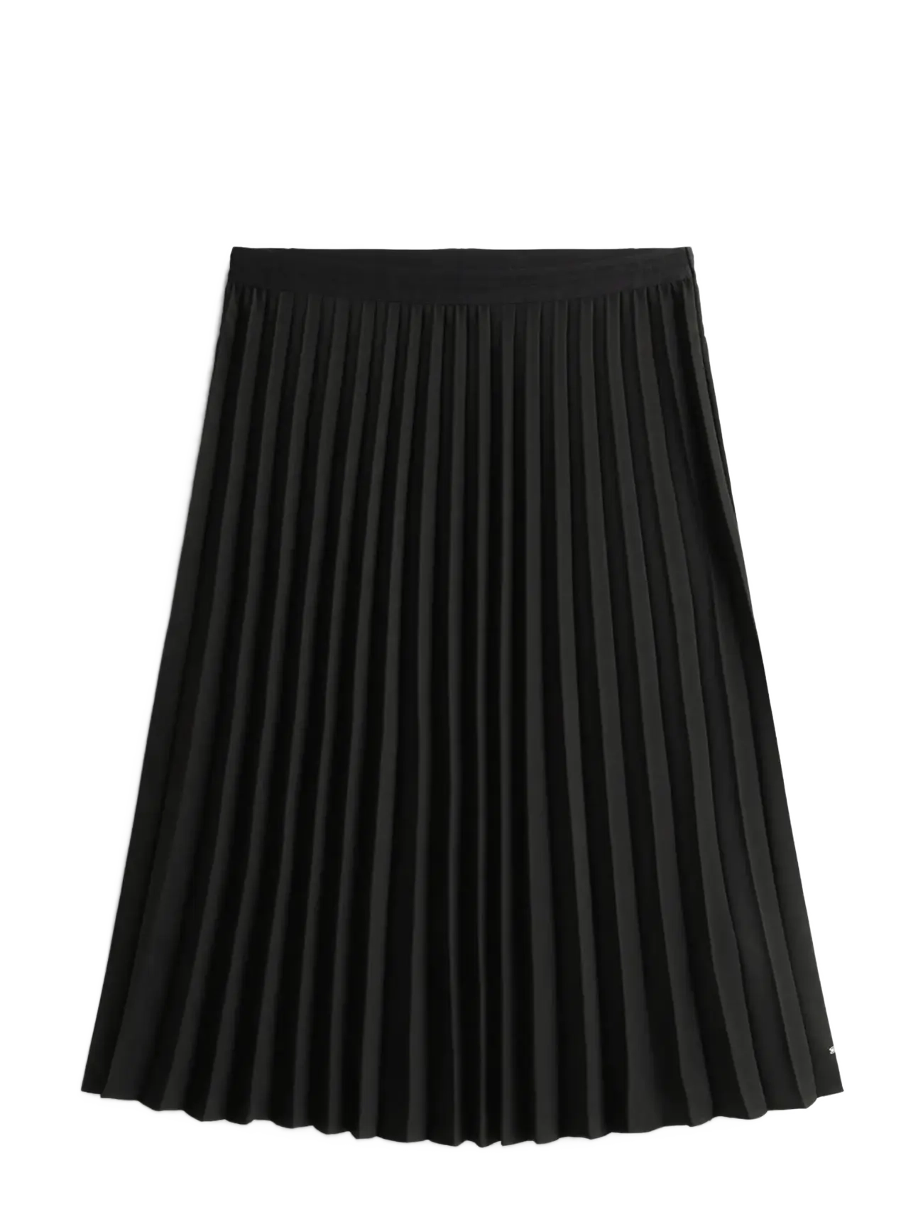 Tommy Hilfiger FLUID PLEATED PULL ON MIDI SKIRT - Kampagne - BLACK / black