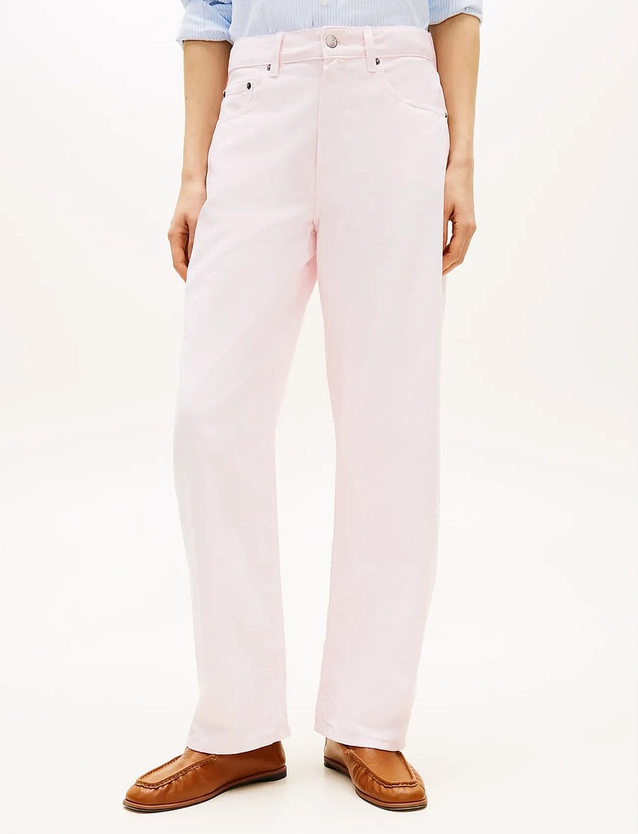 Tommy Hilfiger - DNM LIGHT CLR BARREL RW - hosen mit weitem bein - polar pink - 0