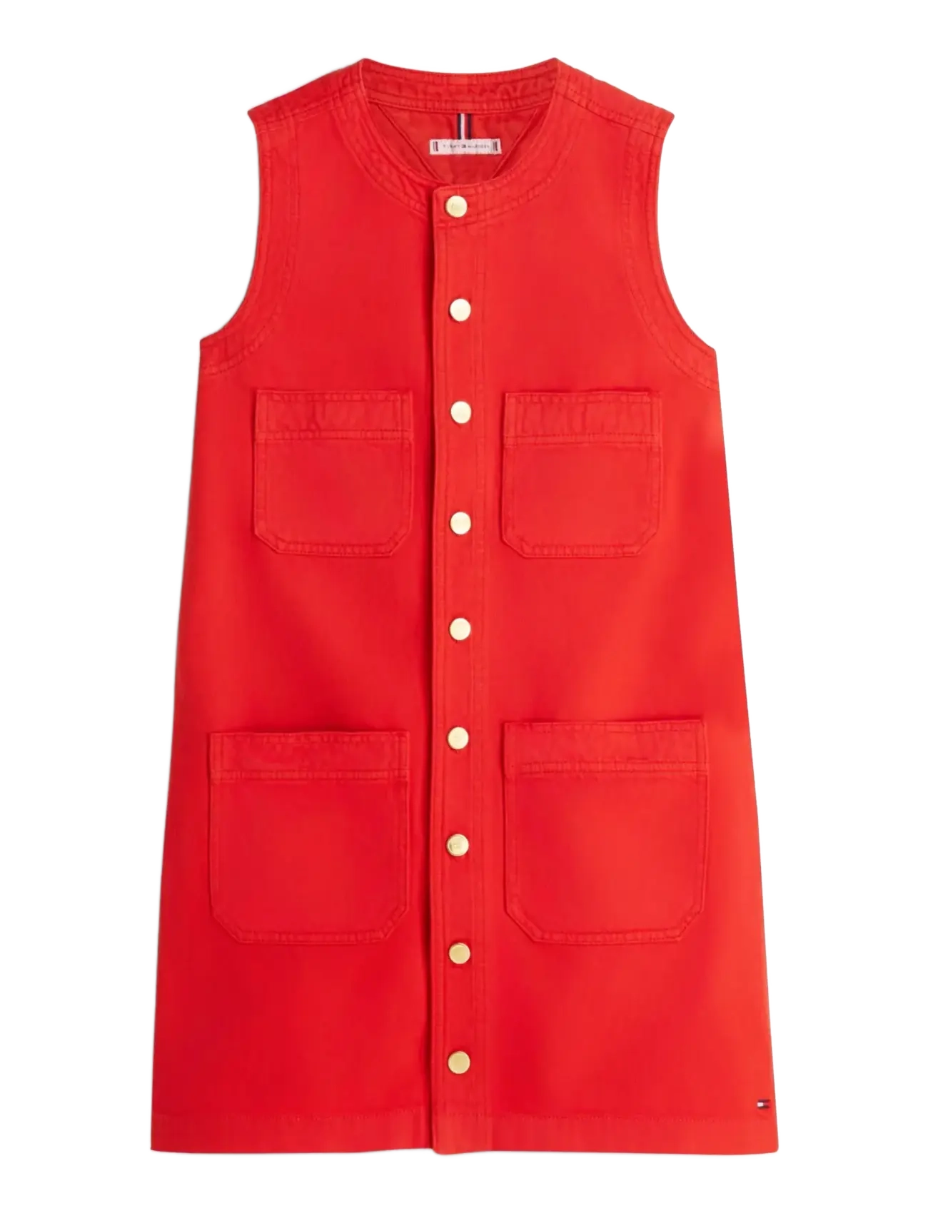 Tommy Hilfiger DNM CLR SL MINI DRESS - Särkkleidid - FIREWORKS / red