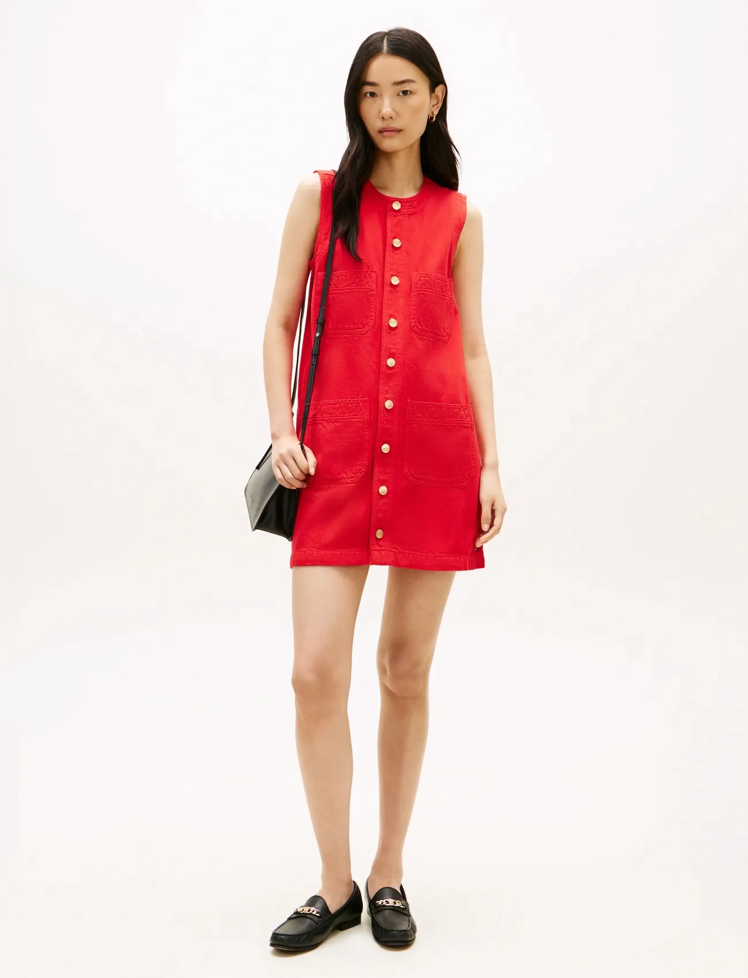 Tommy Hilfiger Dnm Clr Sl Mini Dress, 38, Dresses, Rot - Knee-length & Midi, Frauen
