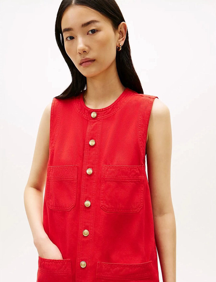 Tommy Hilfiger - DNM CLR SL MINI DRESS - hemdkleider - fireworks - 2
