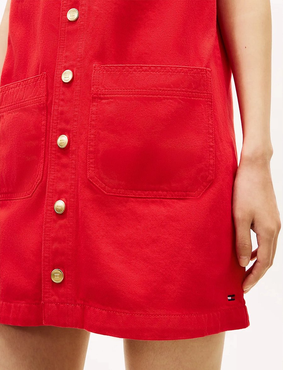 Tommy Hilfiger - DNM CLR SL MINI DRESS - hemdkleider - fireworks - 4