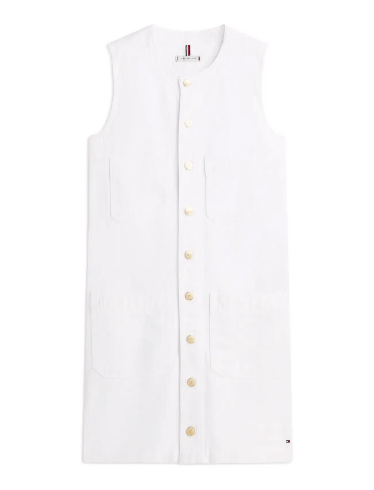 Tommy Hilfiger DNM CLR SL MINI DRESS - Särkkleidid - TH OPTIC WHITE / white