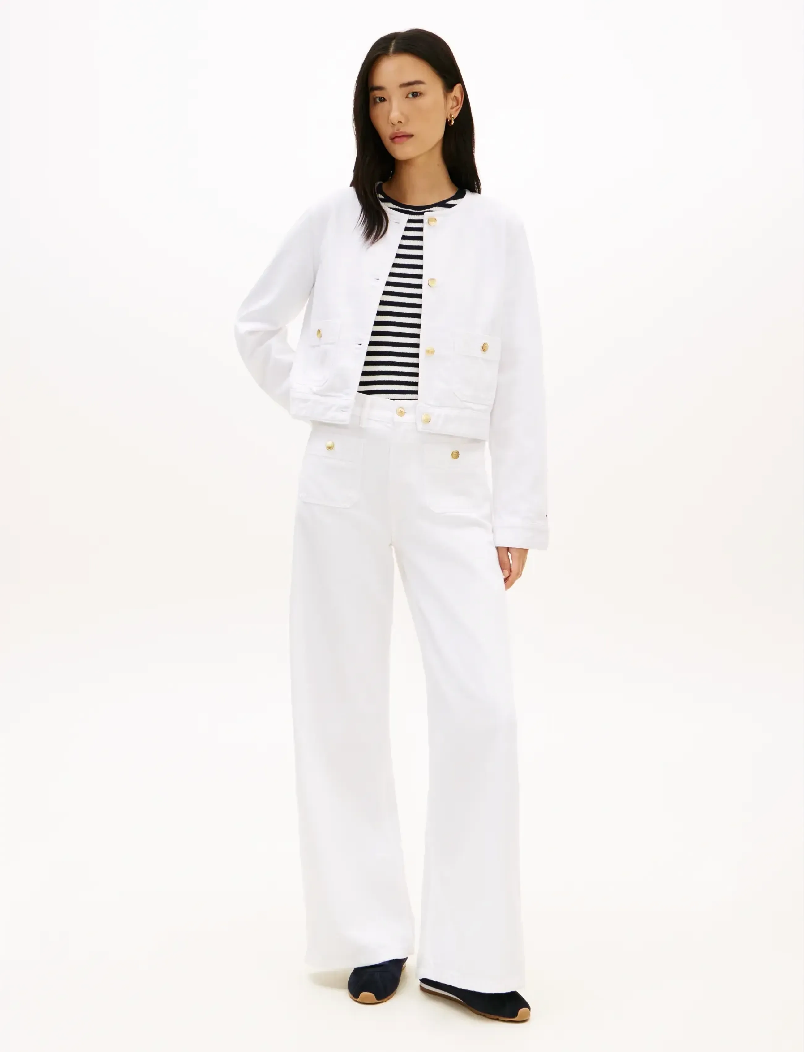 Tommy Hilfiger - DNM CLR LADY JACKET LS - kevadjoped - th optic white - 3