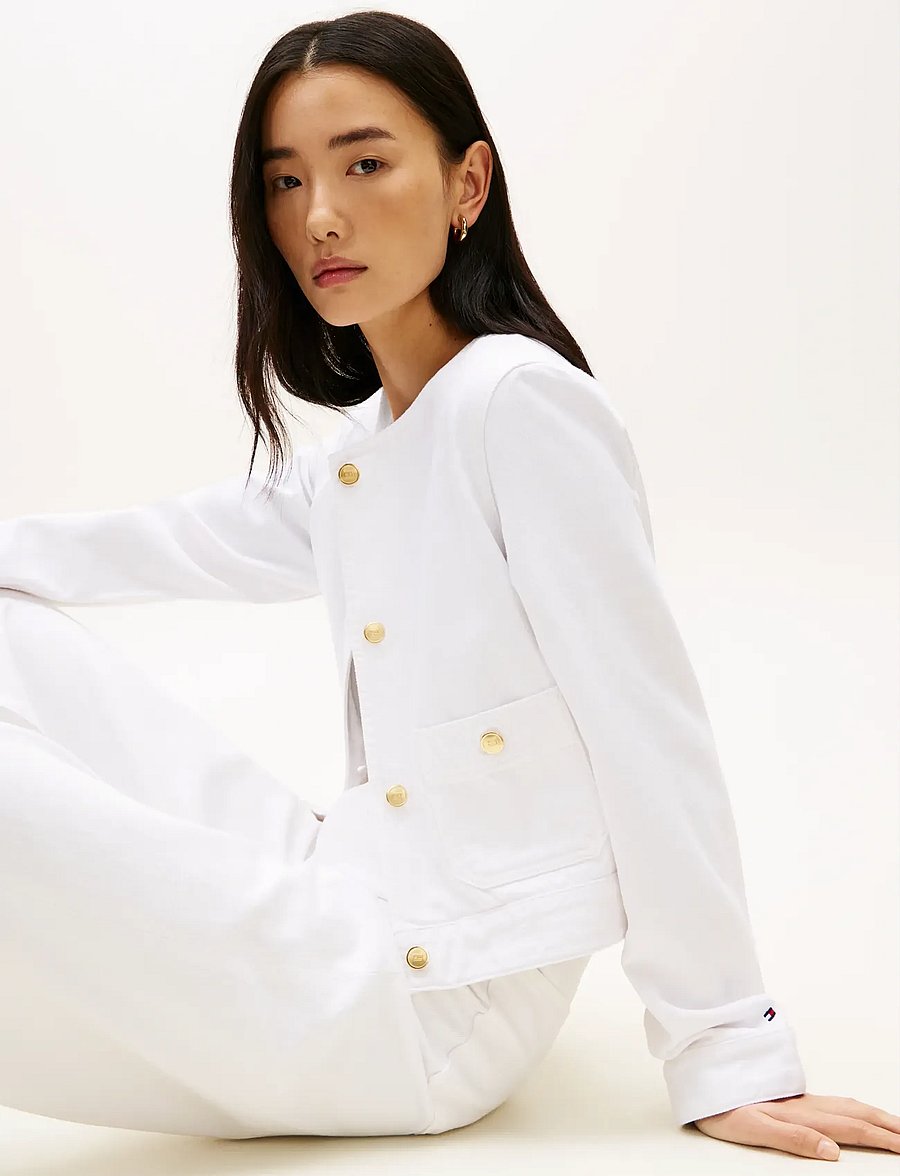 Tommy Hilfiger - DNM CLR LADY JACKET LS - kevadjoped - th optic white - 4