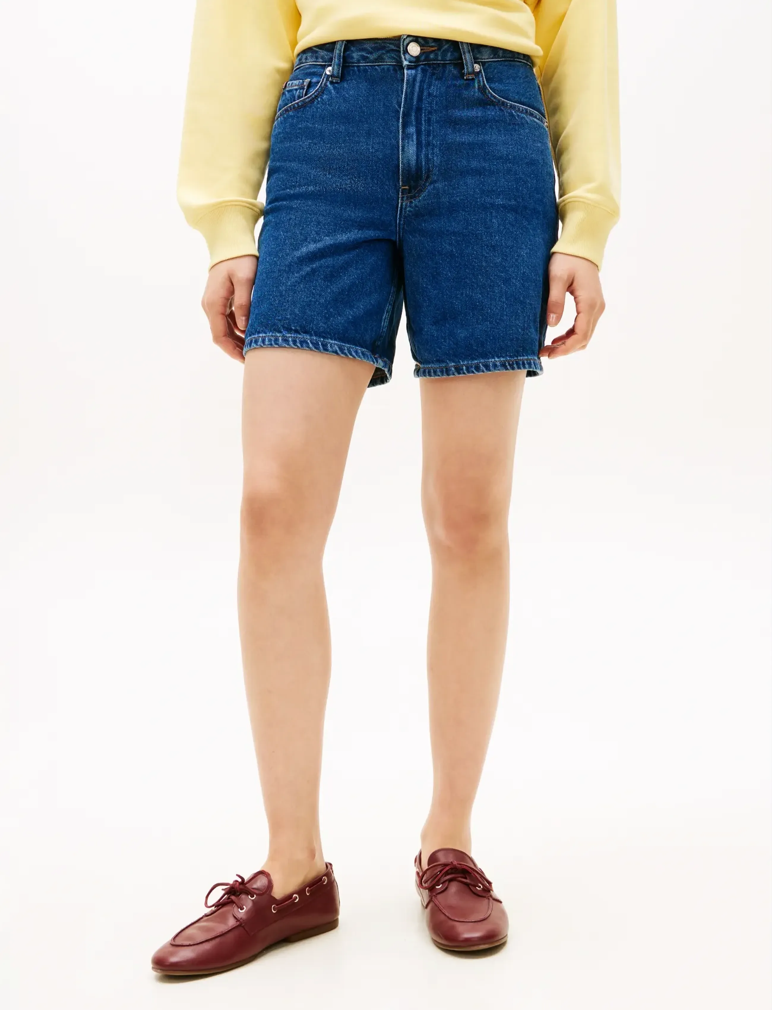 Tommy Hilfiger Dnm Emi Straight Short Rw, 31, Blue, Shorts > Denim Shorts, Dame