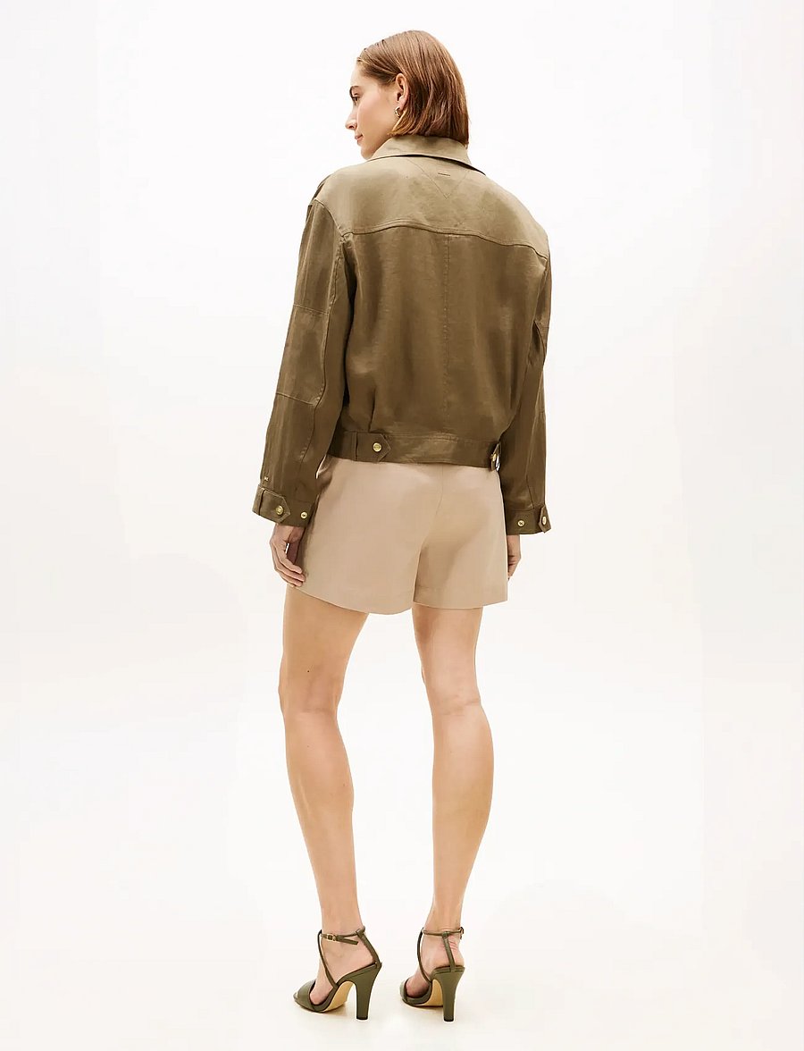 Tommy Hilfiger - LINEN UTILITY JACKET - utility-jacken - mediterranean olive - 2