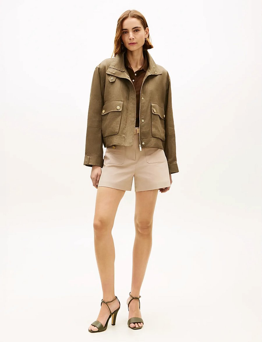 Tommy Hilfiger - LINEN UTILITY JACKET - utility-jacken - mediterranean olive - 3