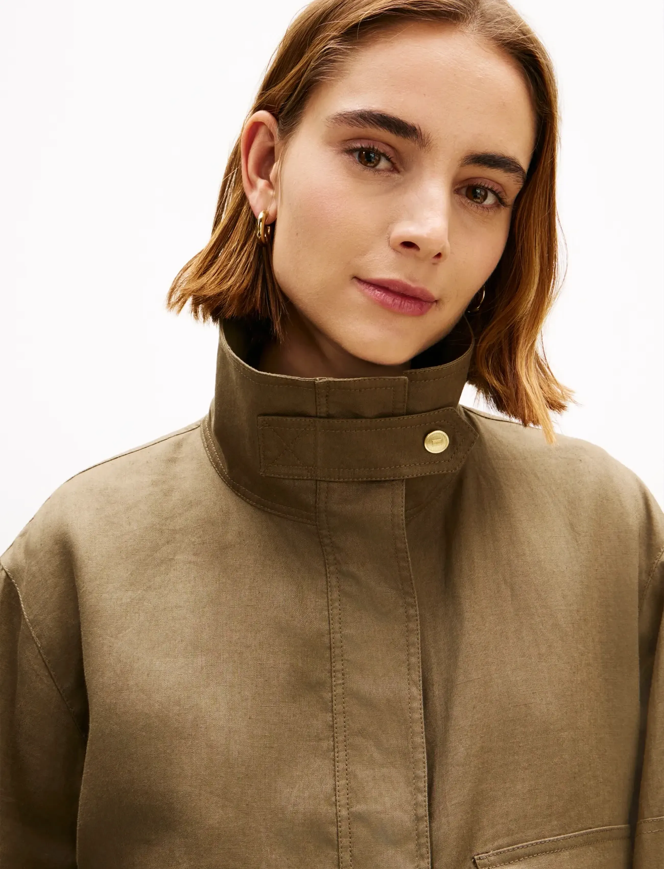 Tommy Hilfiger - LINEN UTILITY JACKET - utility-jacken - mediterranean olive - 4