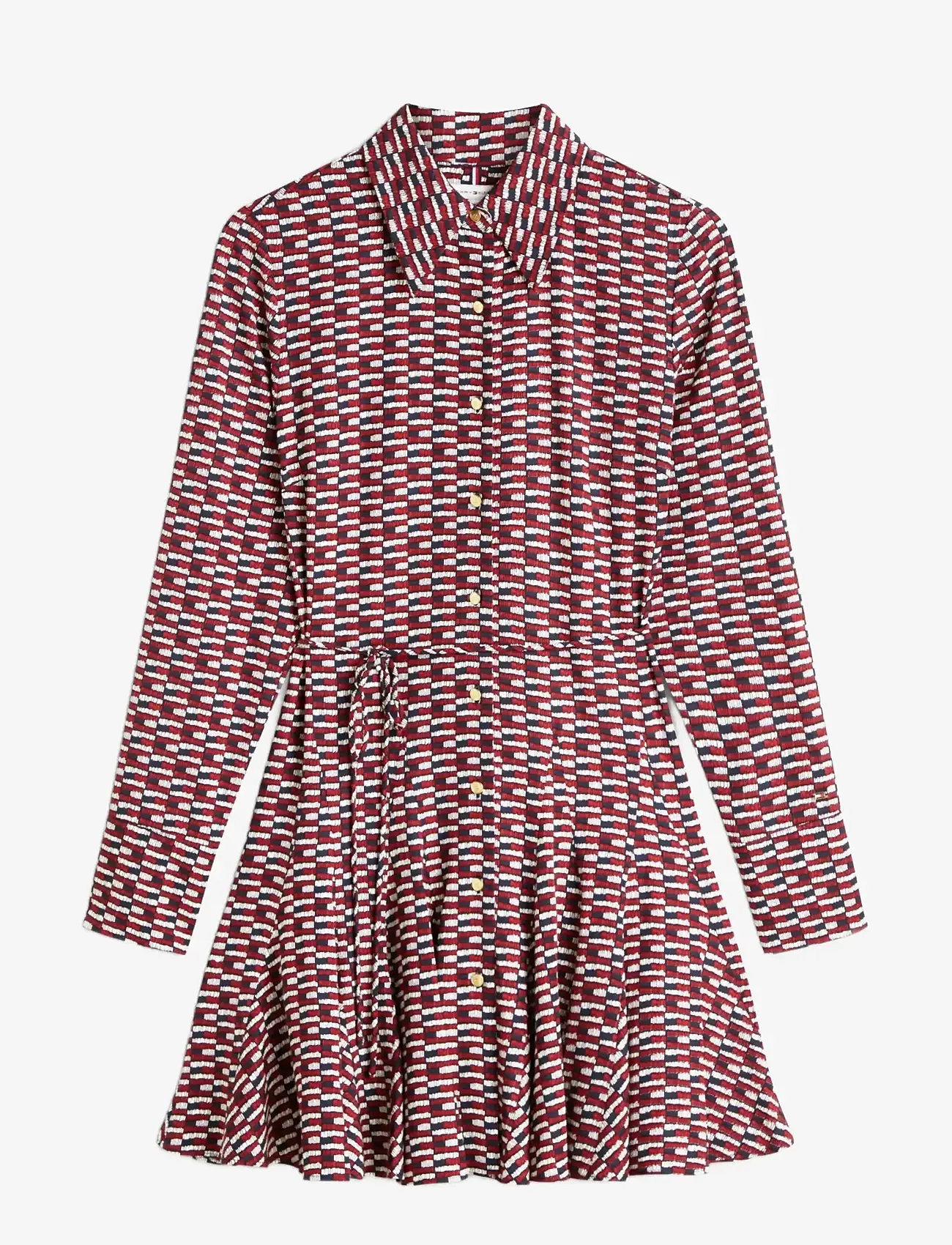 Tommy Hilfiger - VIS TWILL LS MINI DRESS - kurze kleider - logo print navy - 1