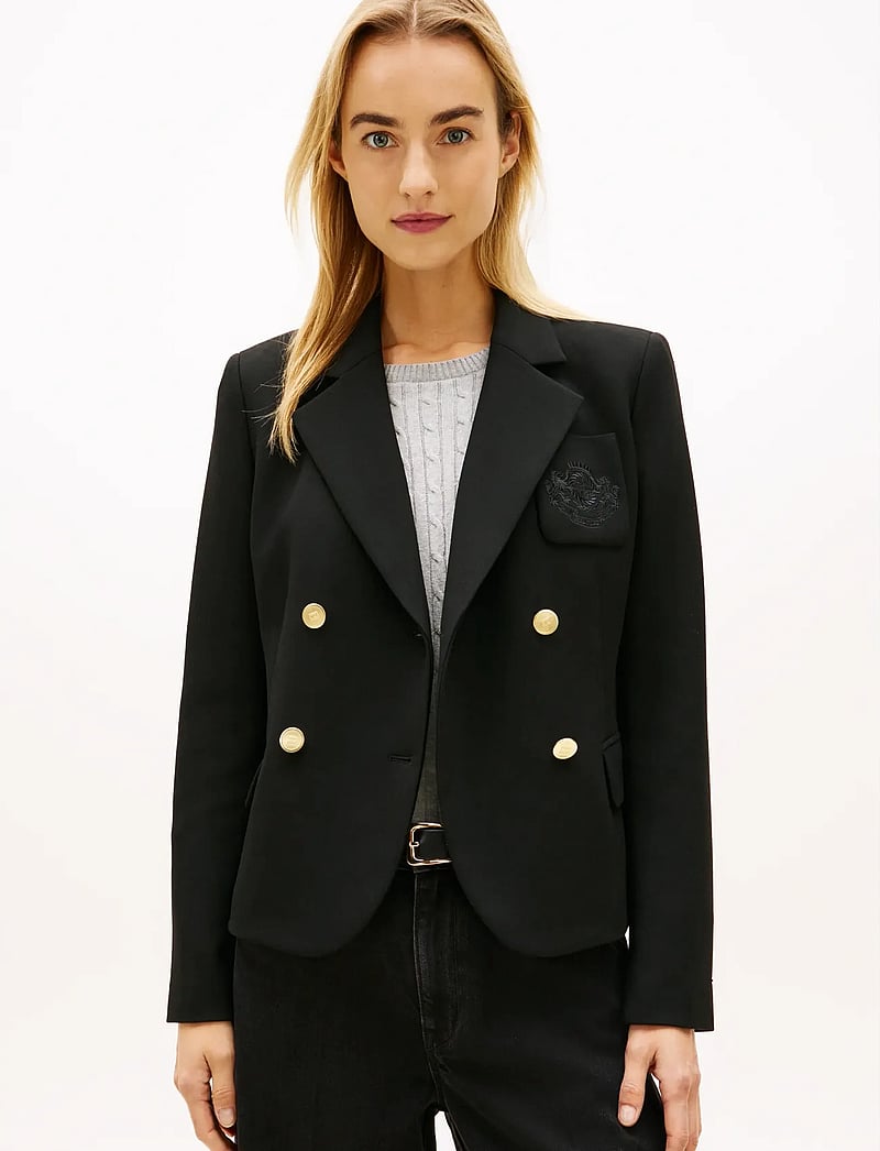 Tommy Hilfiger - PUNTO SLIM DB BLAZER - dobbeltradede blazere - black - 0