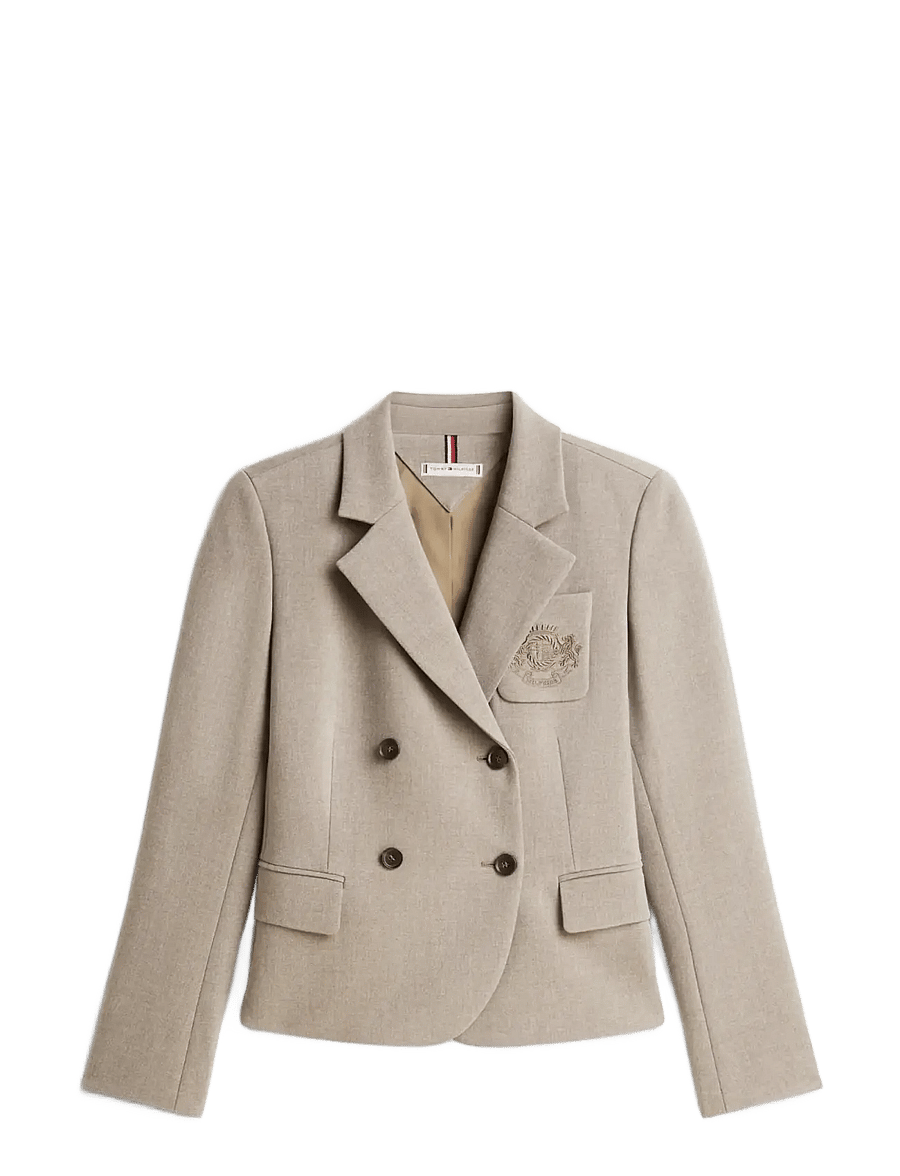 Tommy Hilfiger - PUNTO SLIM DB BLAZER - dubbelknäppta kavajer - heather taupe - 1