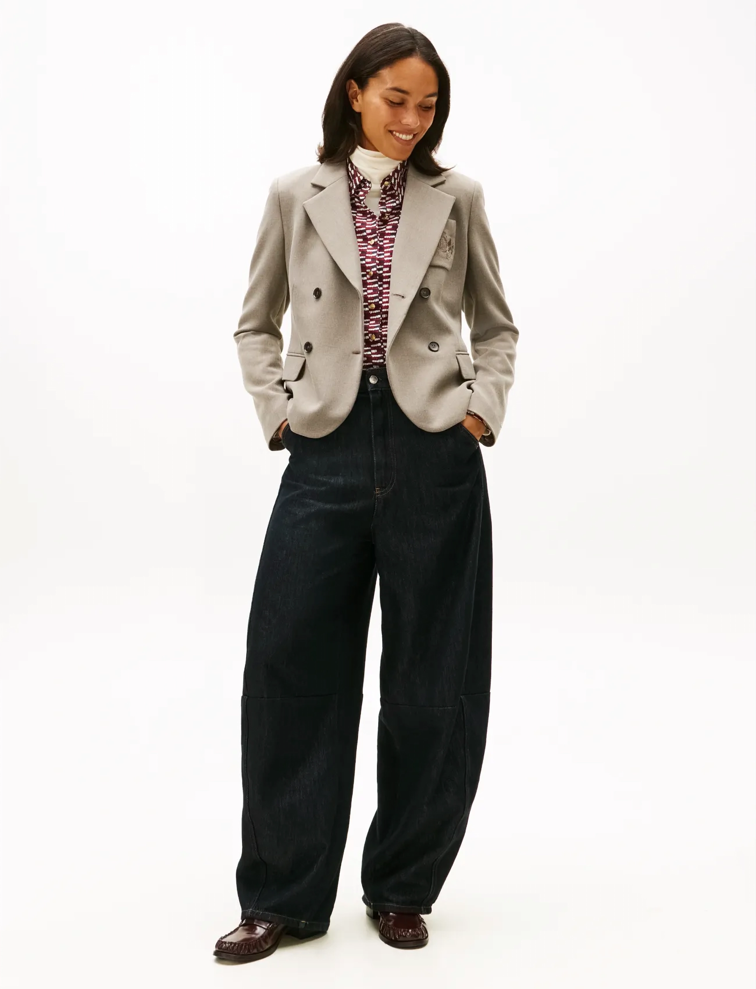 Tommy Hilfiger - PUNTO SLIM DB BLAZER - dubbelknäppta kavajer - heather taupe - 2