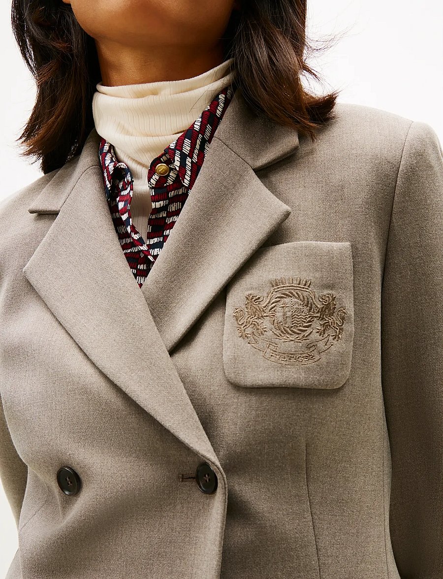 Tommy Hilfiger - PUNTO SLIM DB BLAZER - dubbelknäppta kavajer - heather taupe - 4
