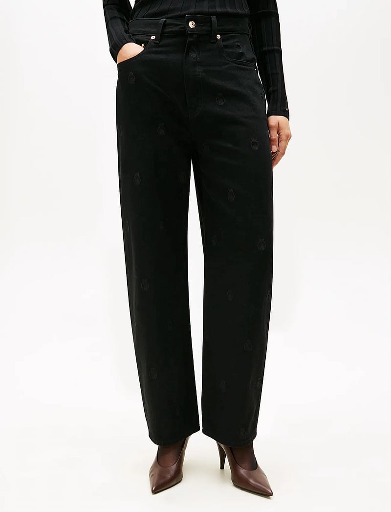 Tommy Hilfiger - DNM AO CREST BLACK BARREL RW - barrel jeans - black - 0