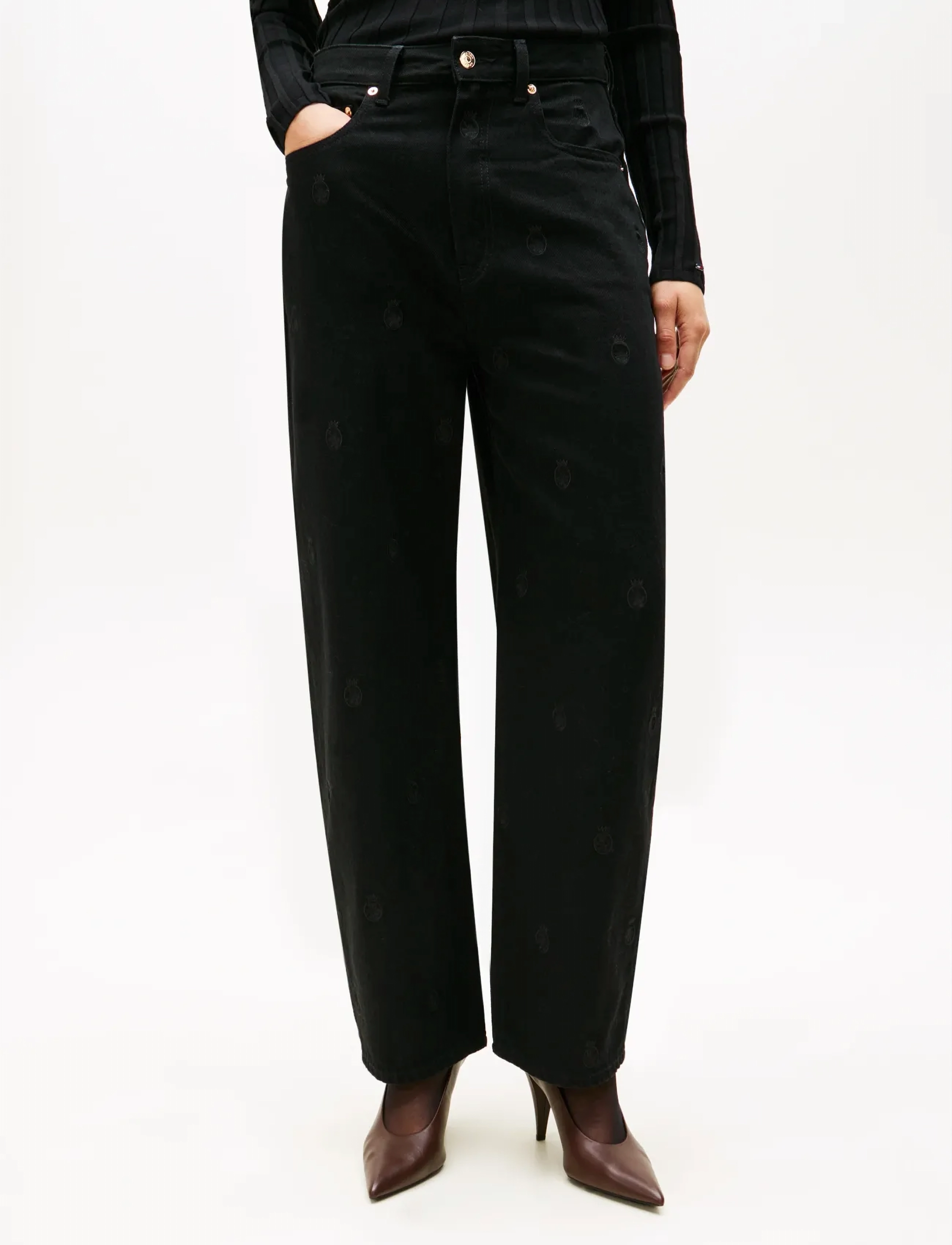 Tommy Hilfiger DNM AO CREST BLACK BARREL RW - Tommy Hilfiger - BLACK / black
