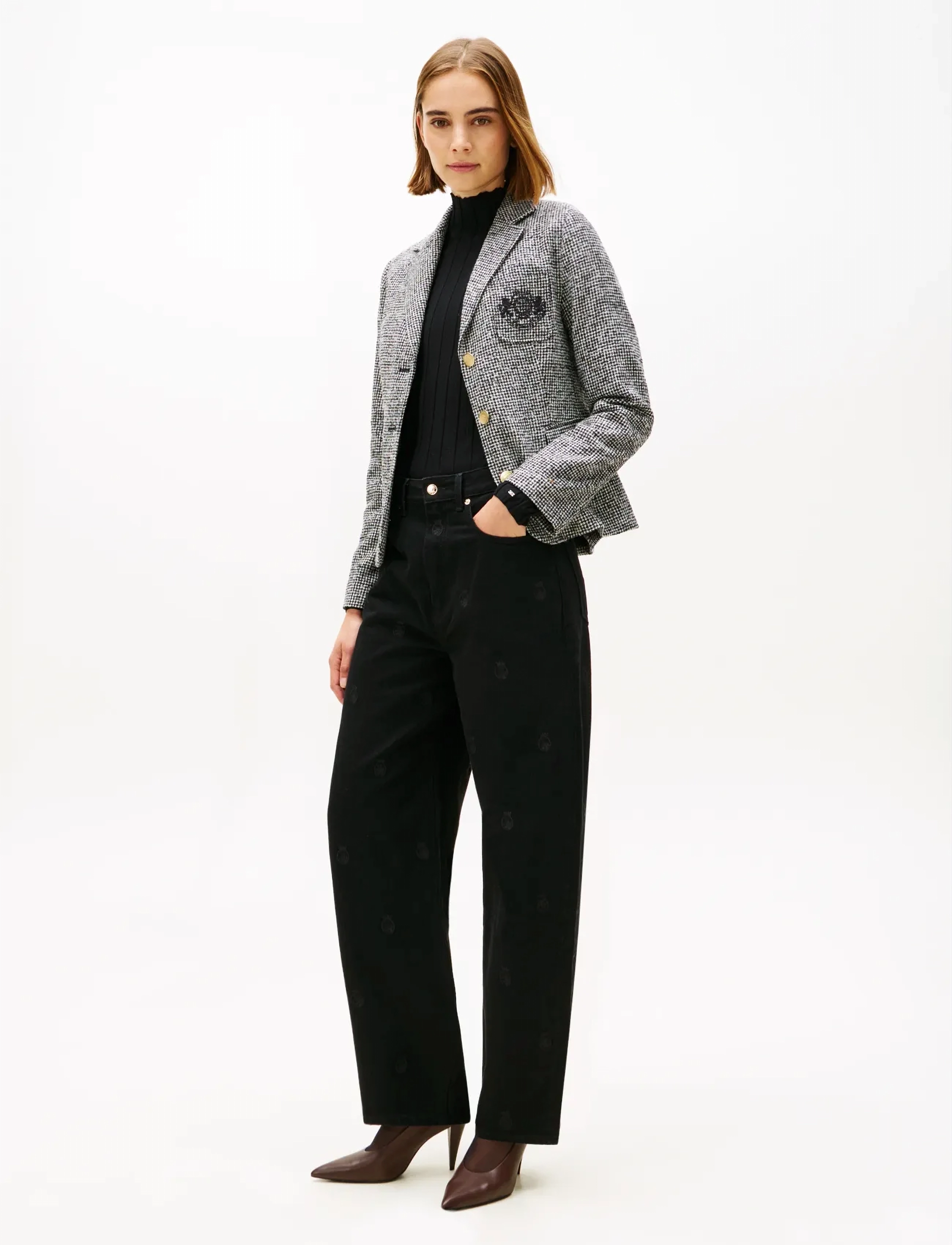 Tommy Hilfiger - DNM AO CREST BLACK BARREL RW - barrel jeans - black - 3