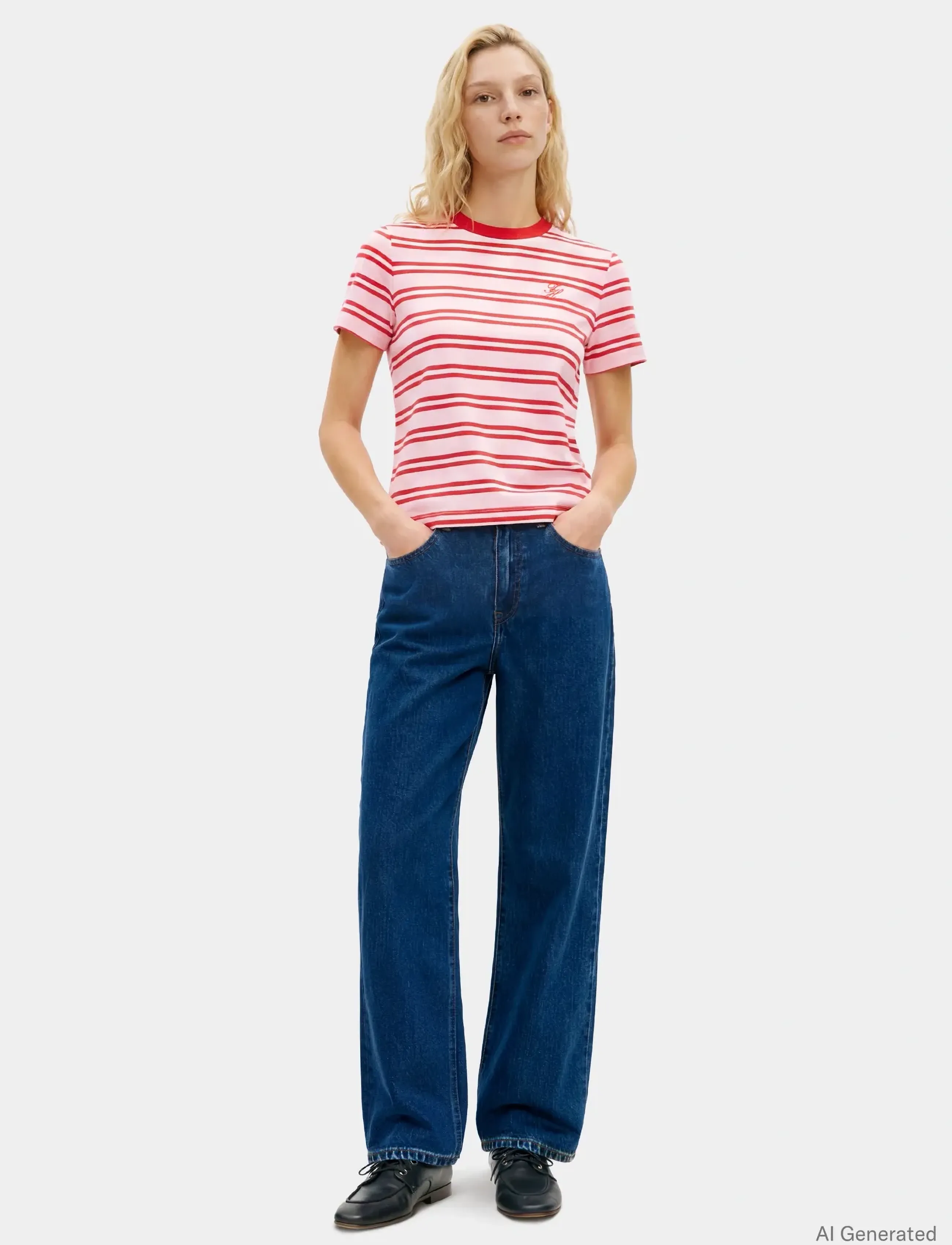Tommy Hilfiger - TH SCRIPT REG C-NK SS TEE - t-shirts - preppy stripe bonita pink fireworks - 4