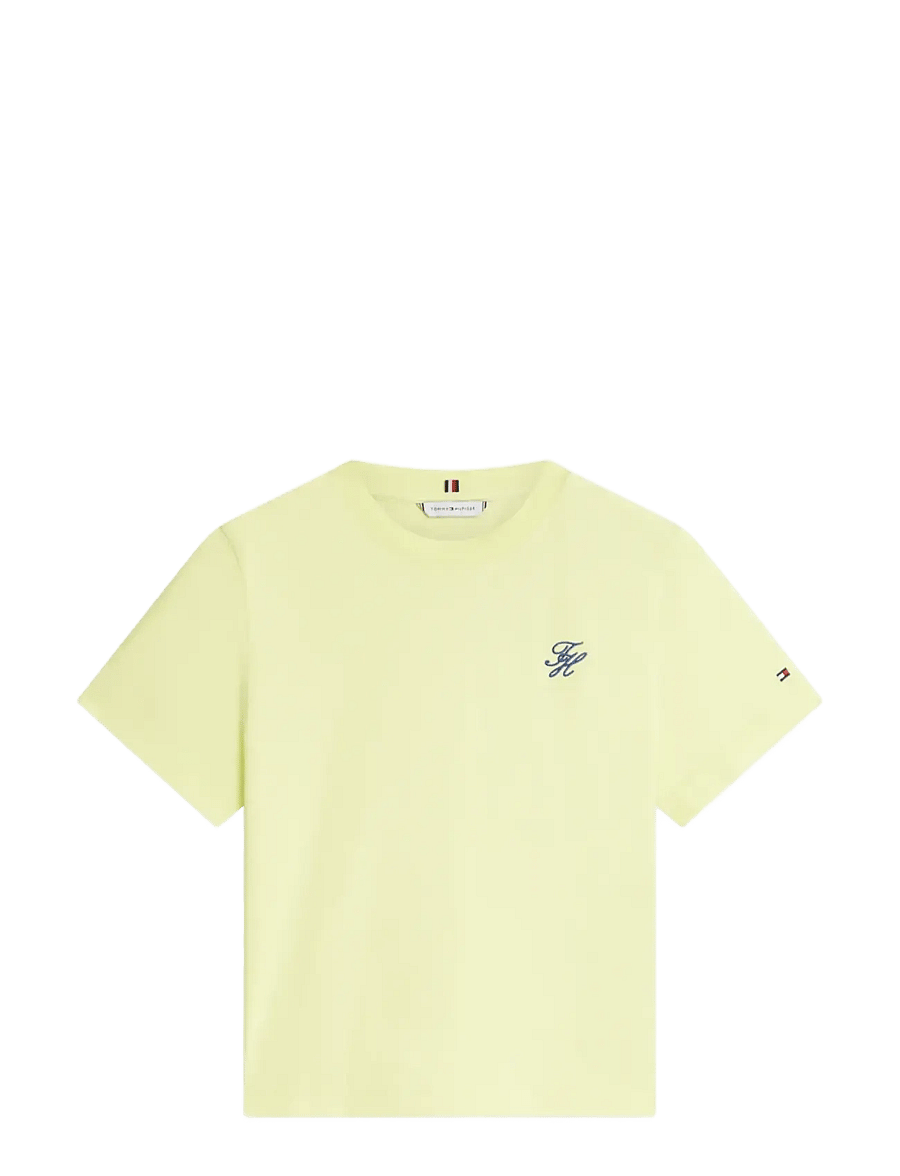 Tommy Hilfiger - TH SCRIPT REG C-NK SS TEE - t-shirts - faded fluro - 1