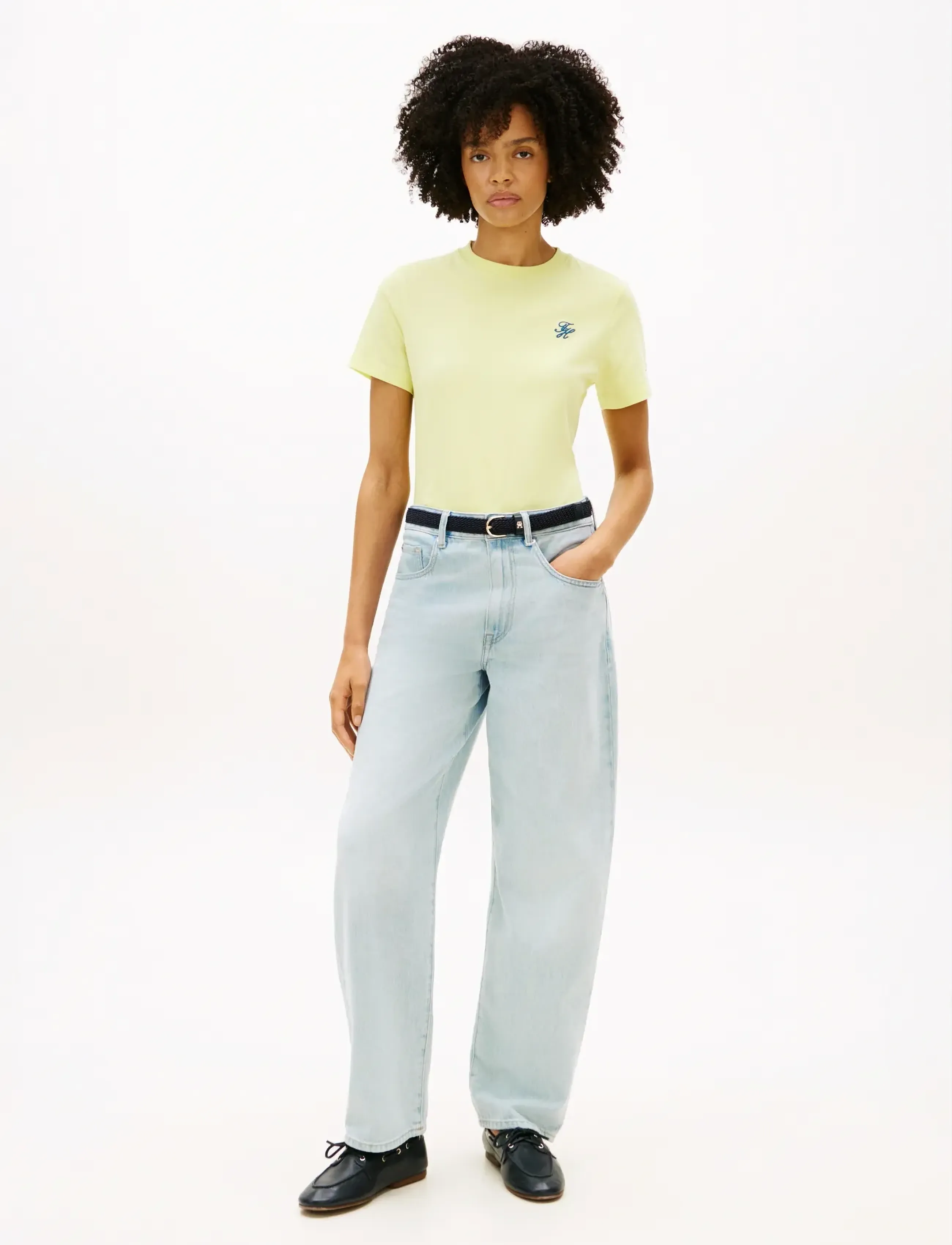 Tommy Hilfiger - TH SCRIPT REG C-NK SS TEE - t-shirts - faded fluro - 3