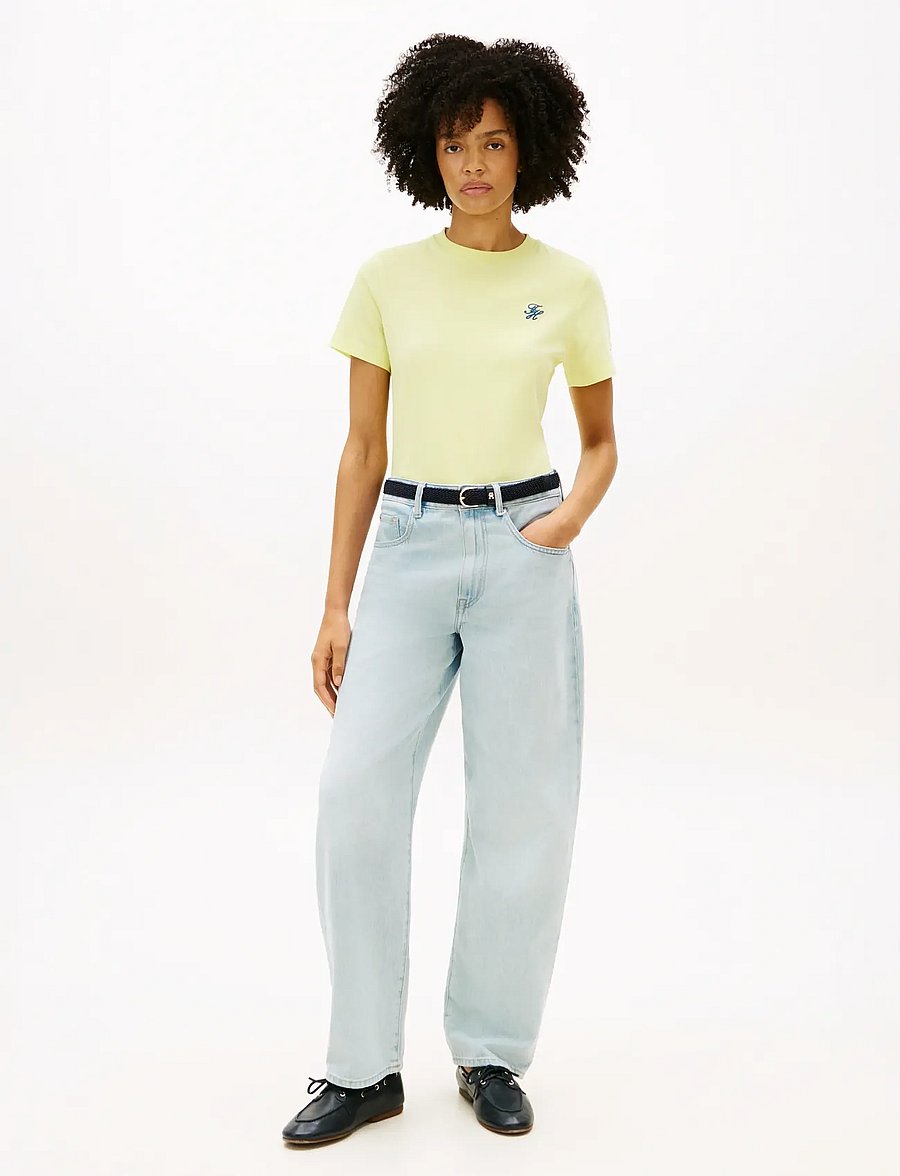 Tommy Hilfiger - TH SCRIPT REG C-NK SS TEE - t-shirts - faded fluro - 3