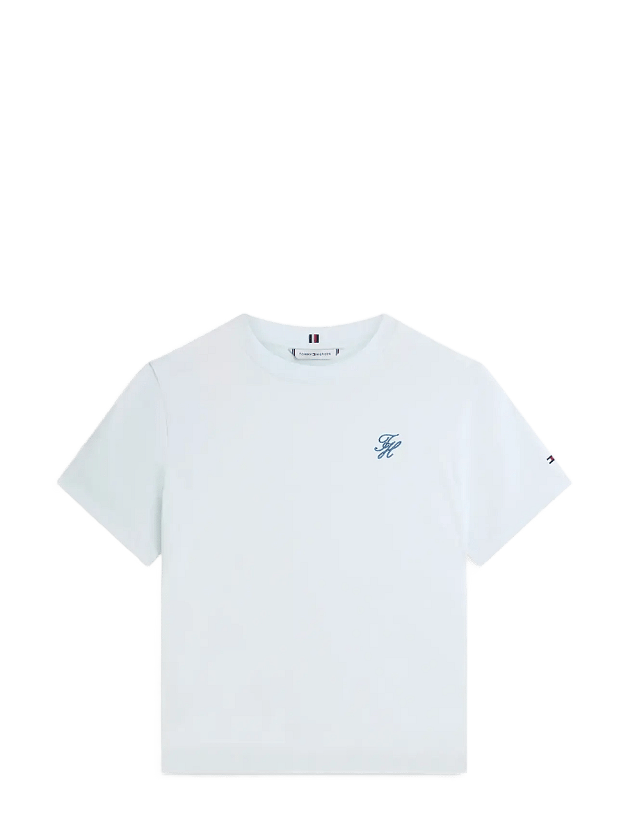 Tommy Hilfiger - TH SCRIPT REG C-NK SS TEE - t-shirts - keepsake blue - 1
