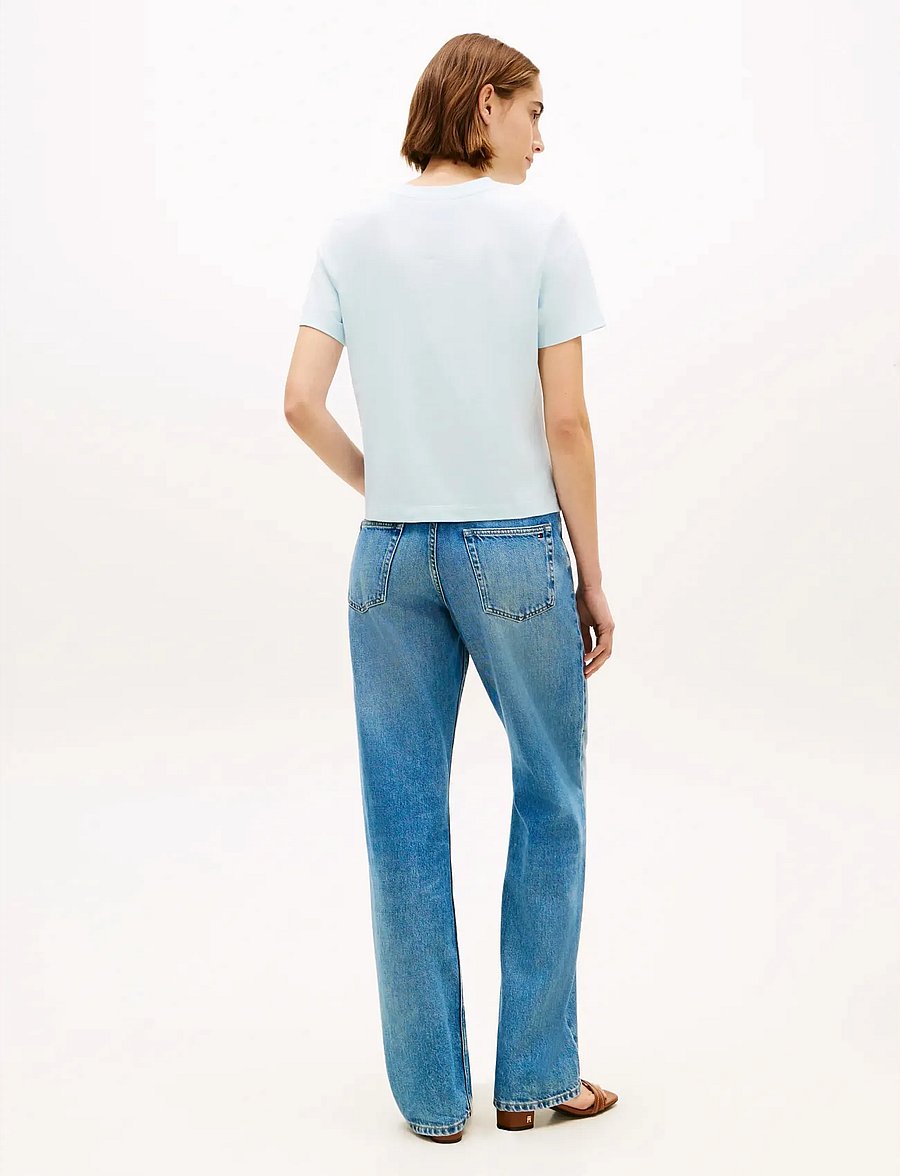 Tommy Hilfiger - TH SCRIPT REG C-NK SS TEE - t-shirts - keepsake blue - 2