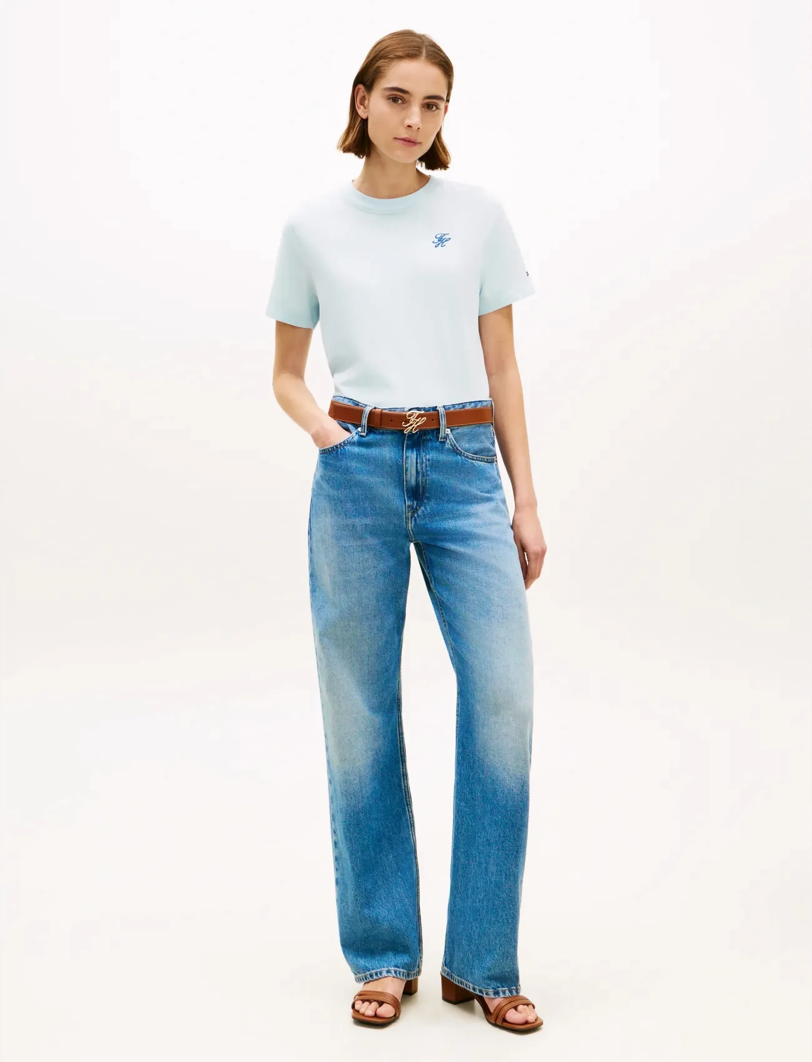 Tommy Hilfiger - TH SCRIPT REG C-NK SS TEE - t-shirts - keepsake blue - 3