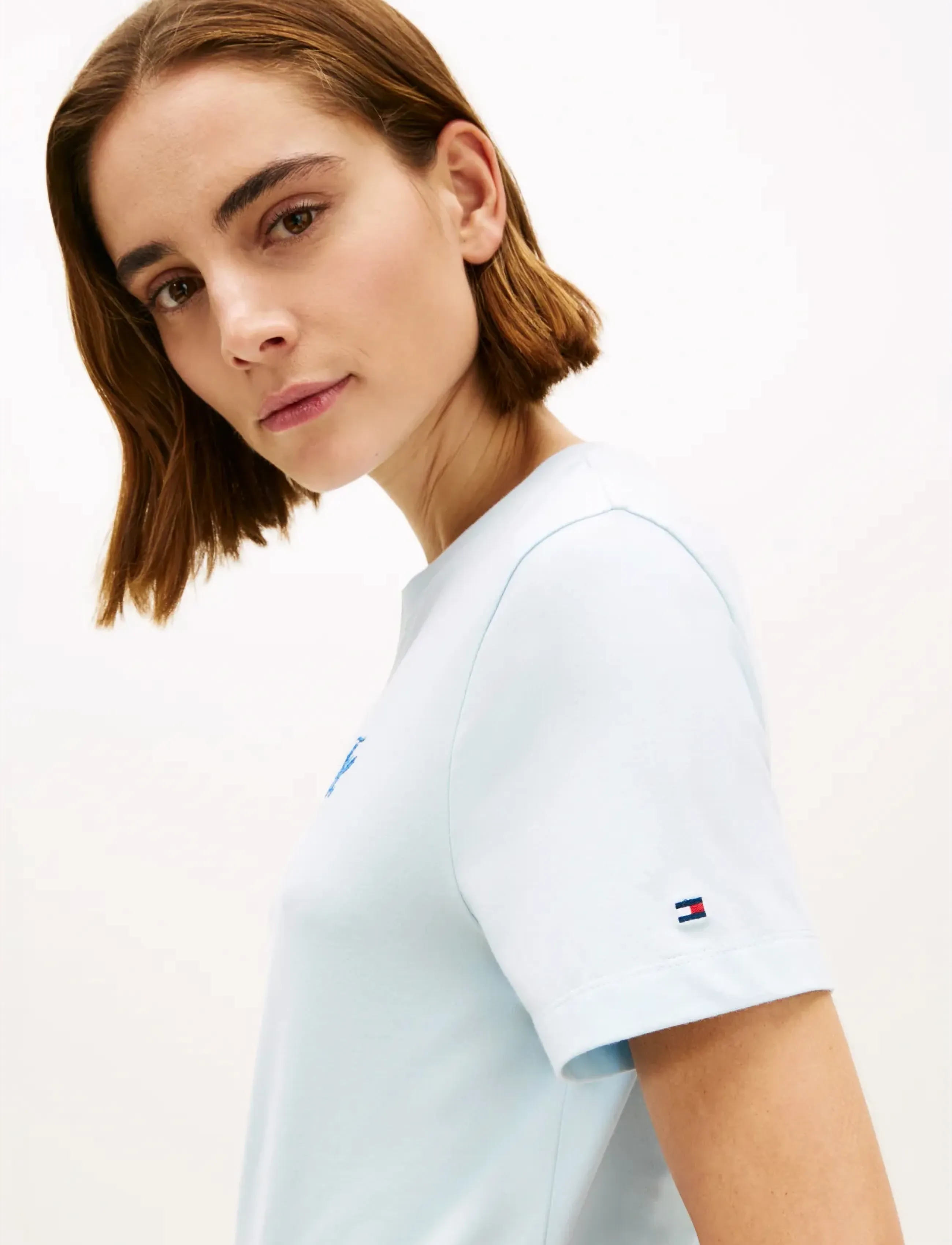 Tommy Hilfiger - TH SCRIPT REG C-NK SS TEE - t-shirts - keepsake blue - 4