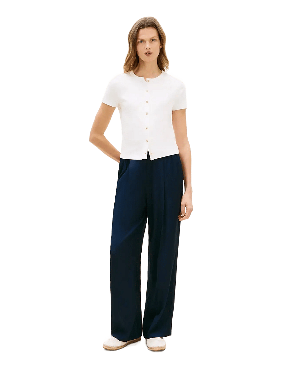 Tommy Hilfiger - GOLD BUTTON SLIM SS TEE - t-särgid - ecru - 2