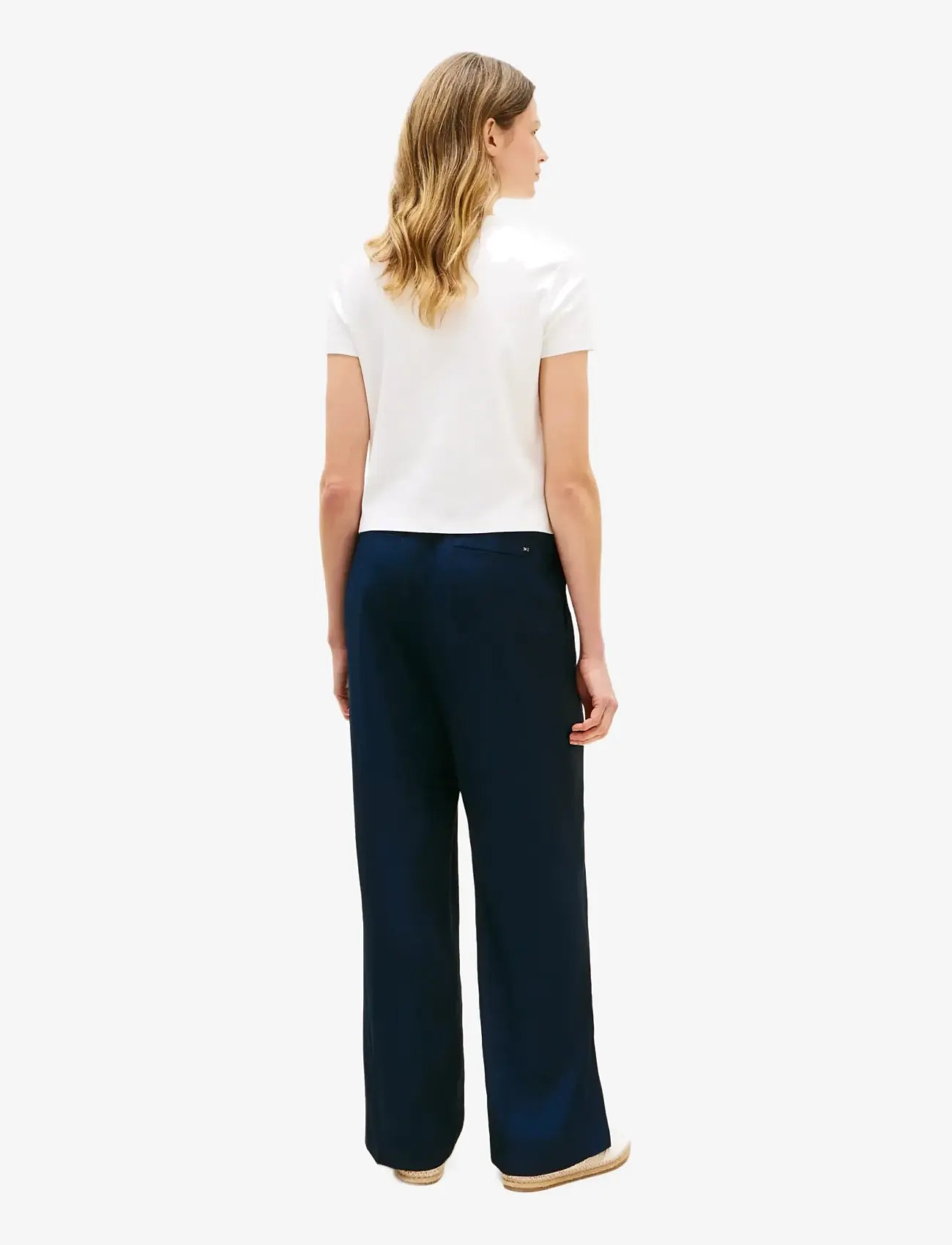 Tommy Hilfiger - GOLD BUTTON SLIM SS TEE - t-särgid - ecru - 3