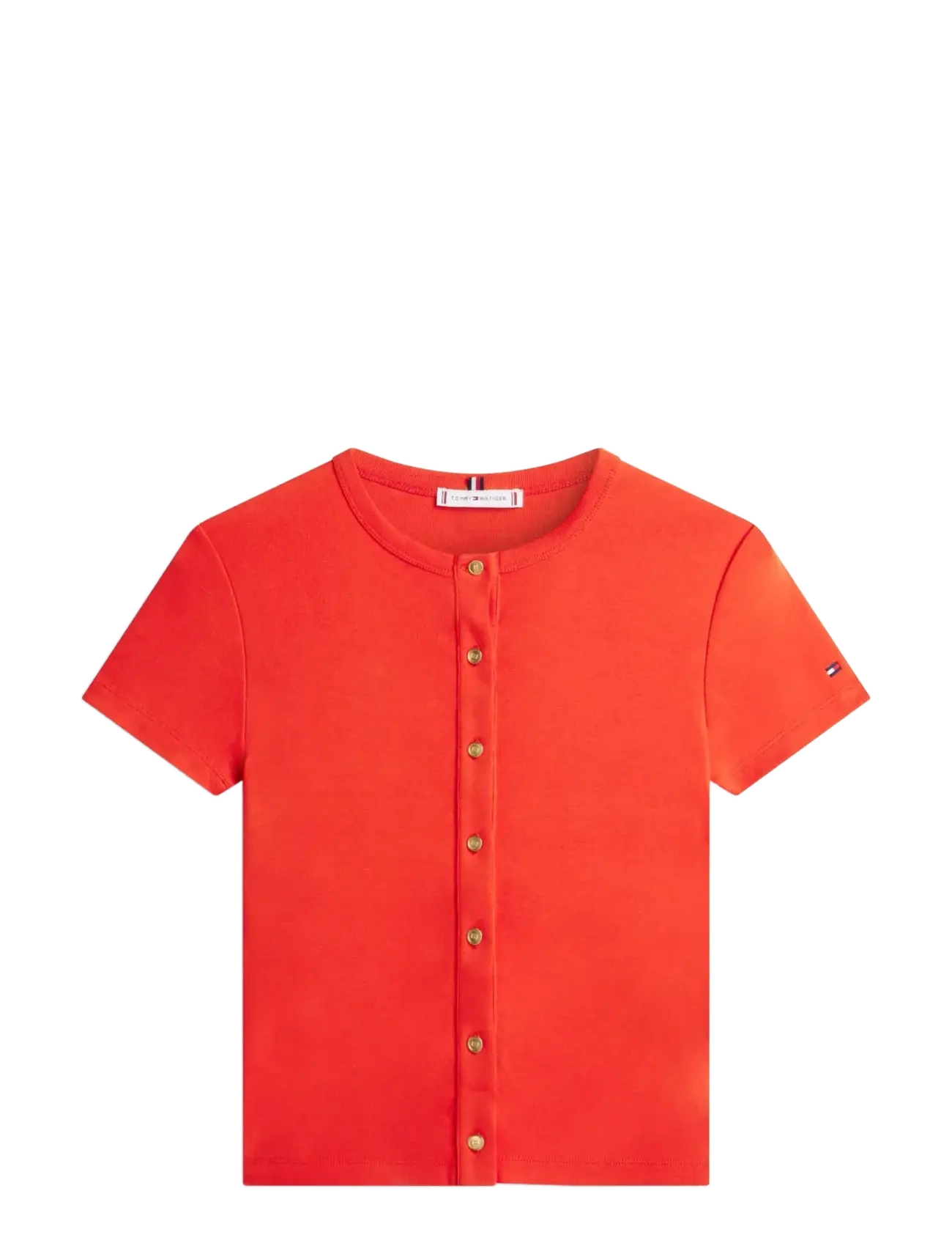 GOLD BUTTON SLIM SS TEE - FIREWORKS