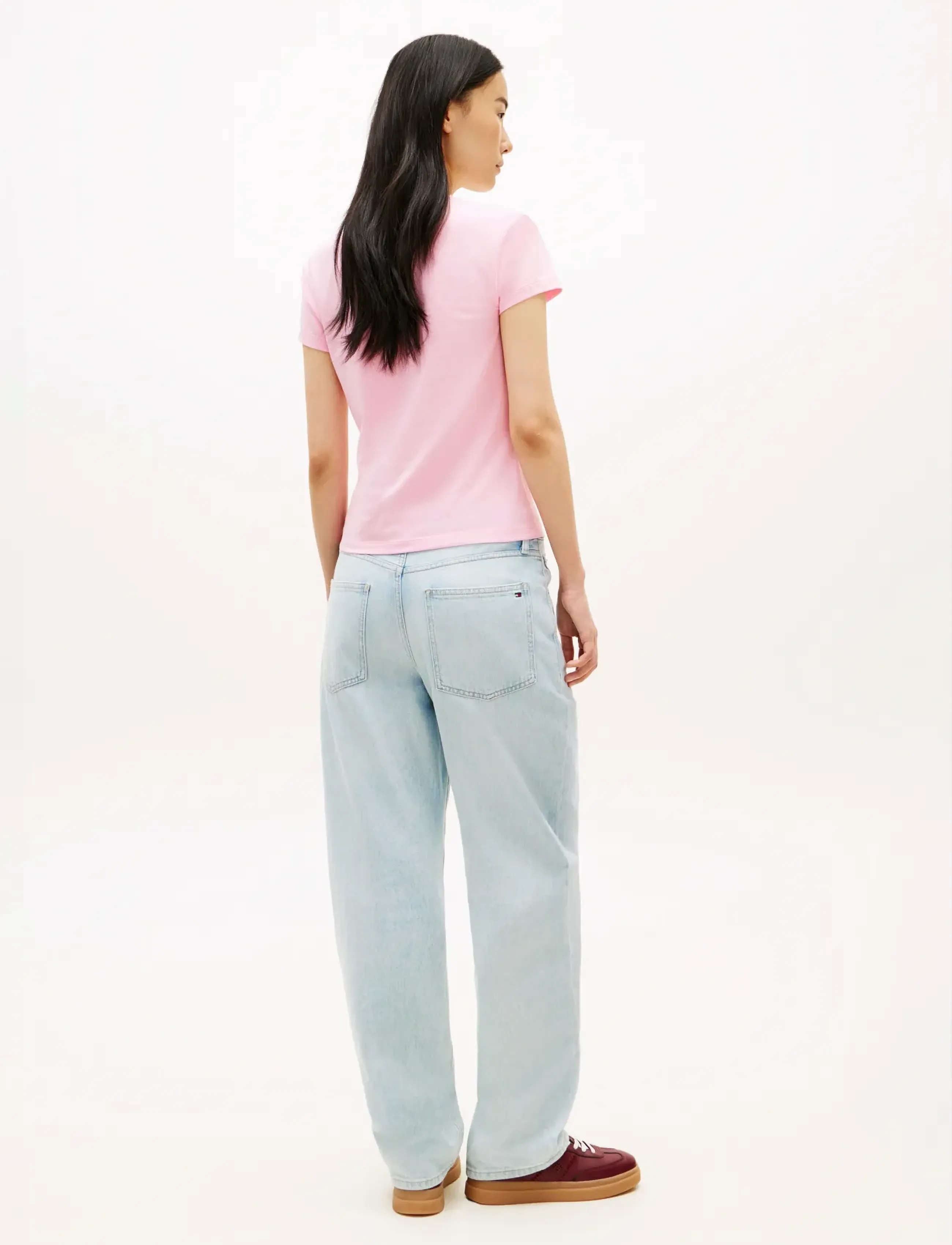 Tommy Hilfiger - TH SCRIPT SLIM SS TEE - t-shirts - classic pink - 2