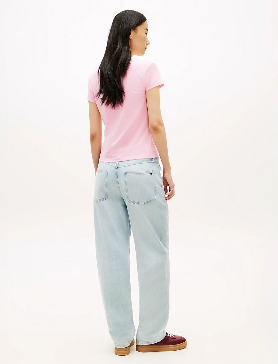 Tommy Hilfiger - TH SCRIPT SLIM SS TEE - t-shirts - classic pink - 2