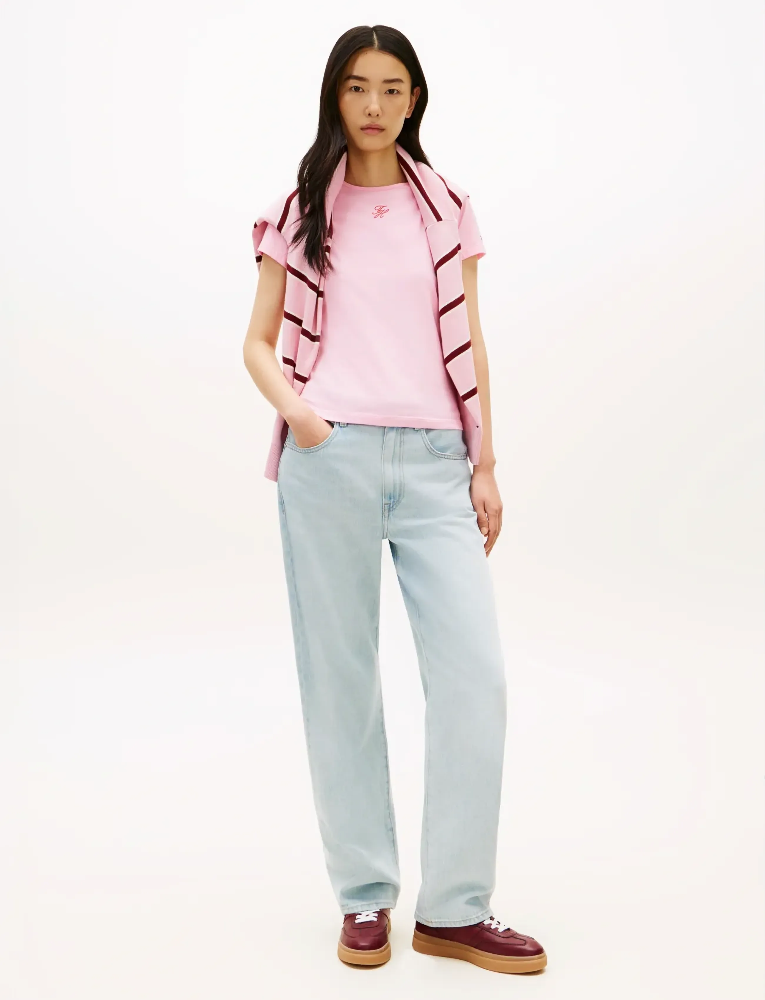 Tommy Hilfiger - TH SCRIPT SLIM SS TEE - madalaimad hinnad - classic pink - 3