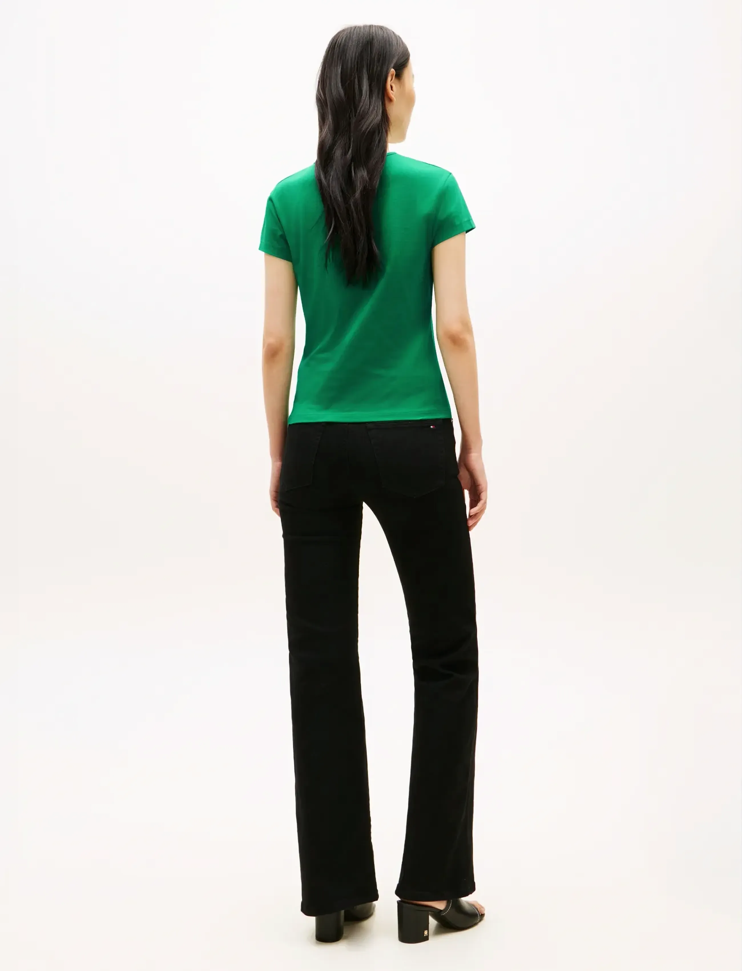 Tommy Hilfiger - TH SCRIPT SLIM SS TEE - t-shirts - courtside green - 2